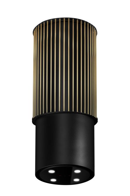 Ostrovčekový digestor Voliera N3 Black-Gold - Čierna - foto produktu 7
