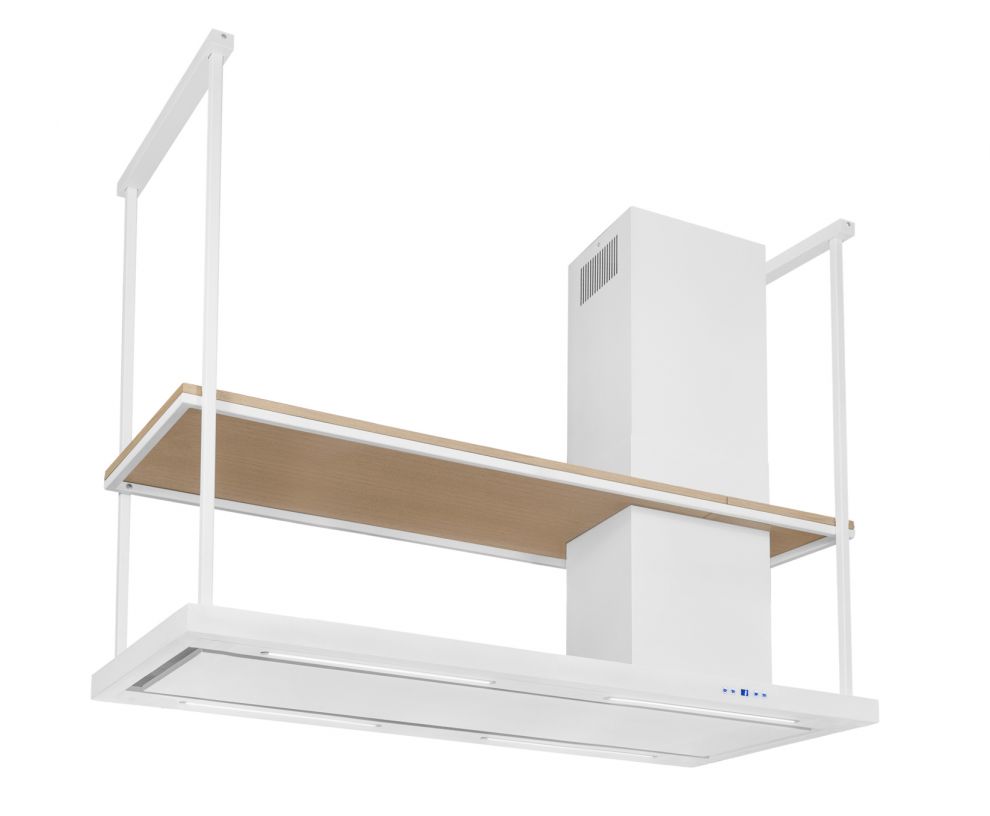 Ostrovčekový digestor Metropolis Elite Wood White Matt - Biela matná - foto produktu