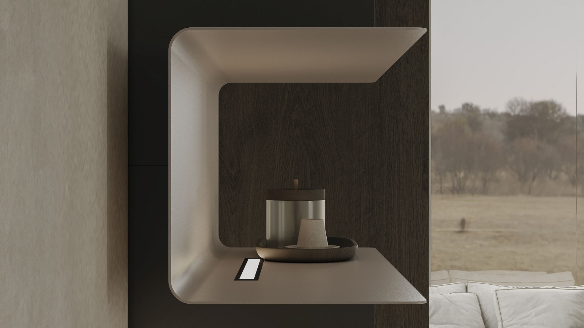 Digestor komínový C-Shelf Black-Kashmir - Čierna - Vizualizácia 7