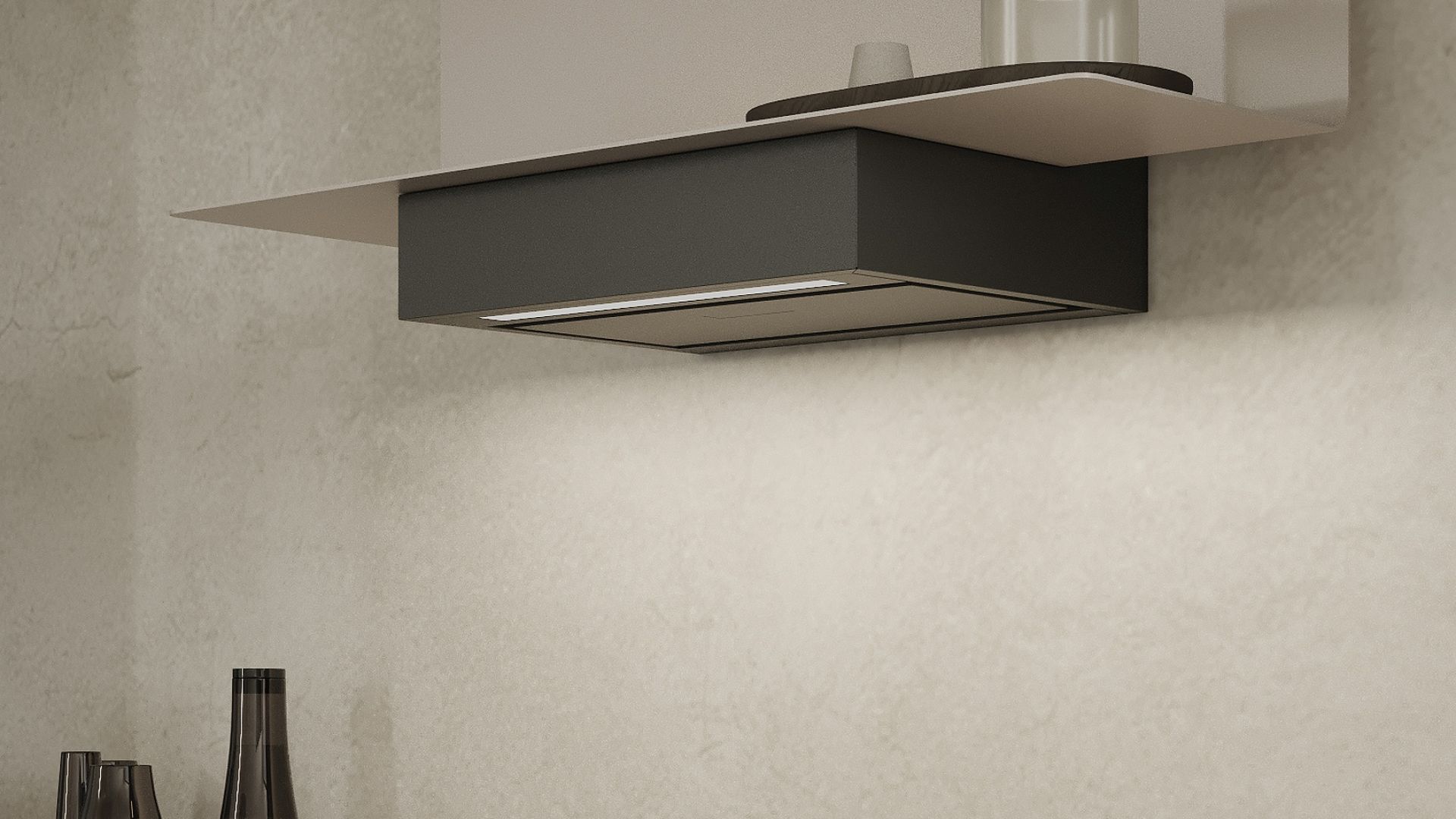 Digestor komínový C-Shelf Black-Kashmir - Čierna - Vizualizácia 6