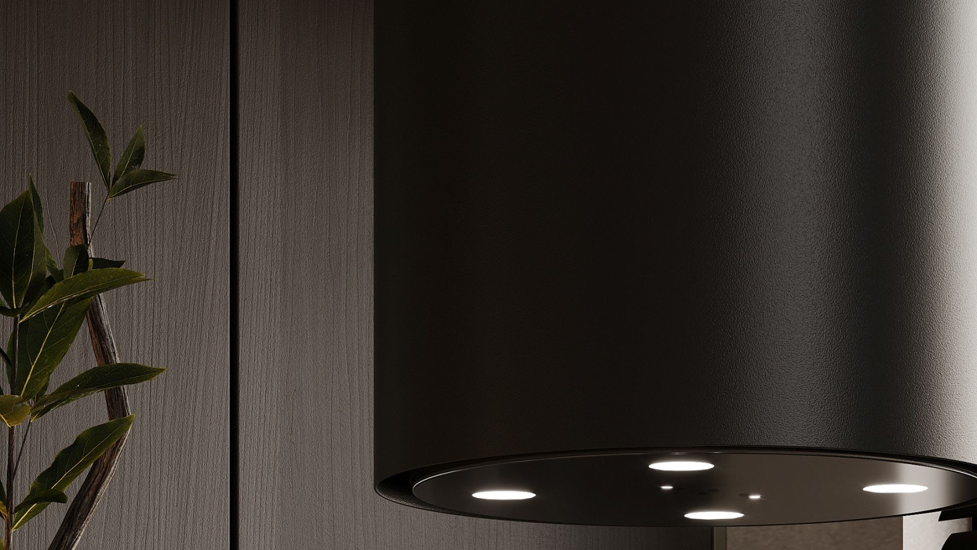 Ostrovčekový digestor Voliera N3 Black-Black - Čierna - Vizualizácia 2