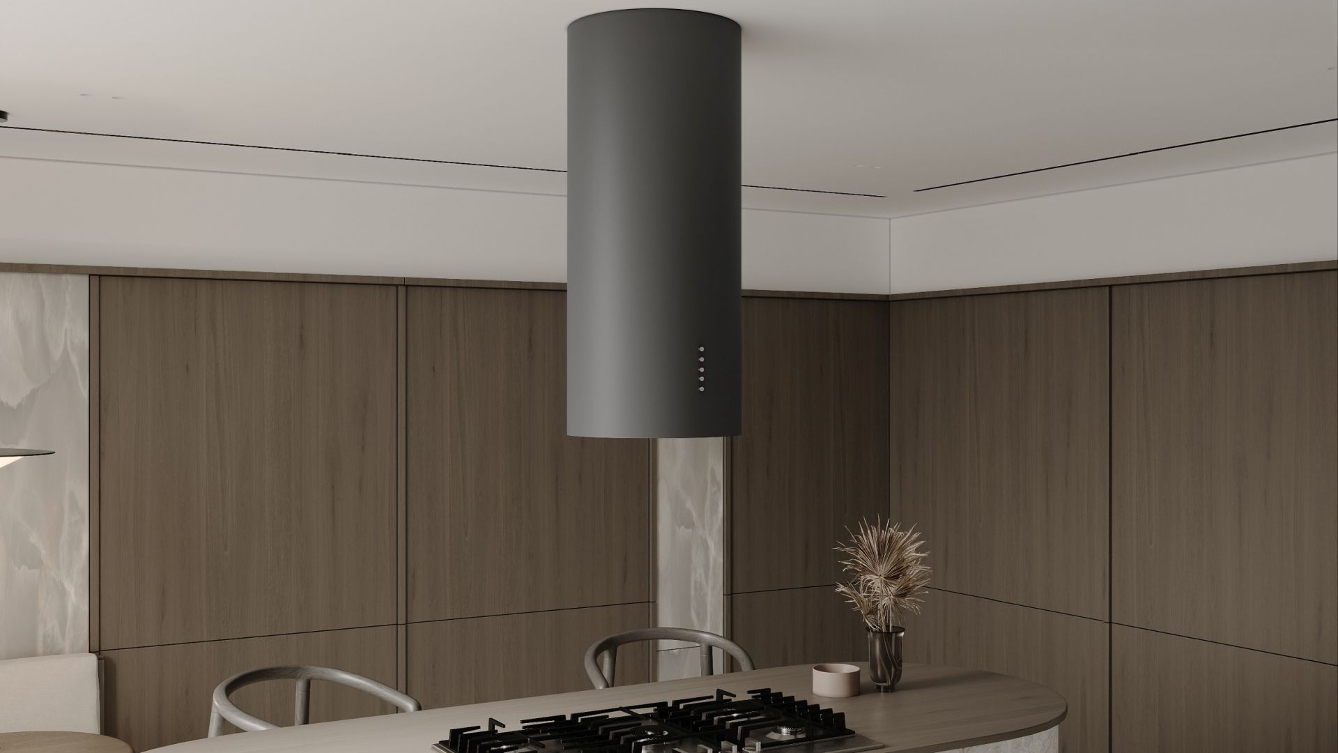 Ostrovčekový digestor Cylindro Eco Antracit - Antracite - Vizualizácia 5