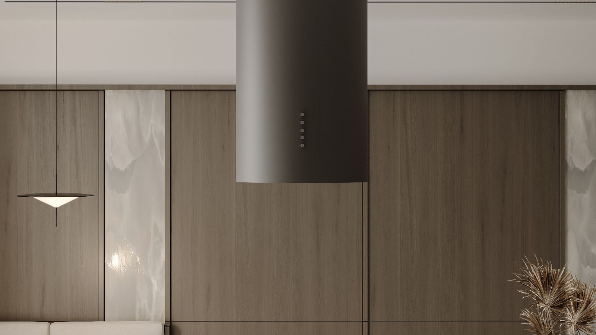Ostrovčekový digestor Cylindro Eco Antracit - Antracite - Vizualizácia 8