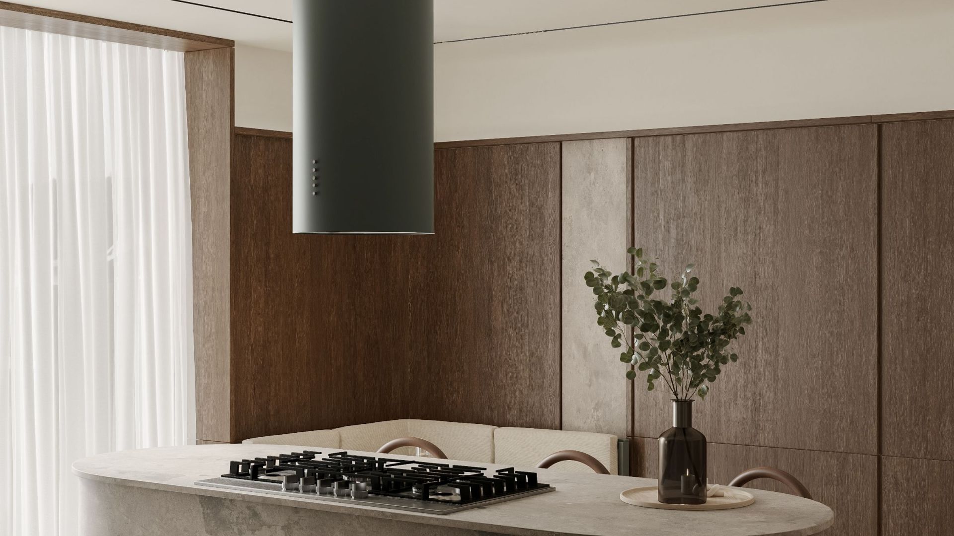 Ostrovčekový digestor Cylindro Eco Eucalyptus - Eucalyptus - Vizualizácia 4
