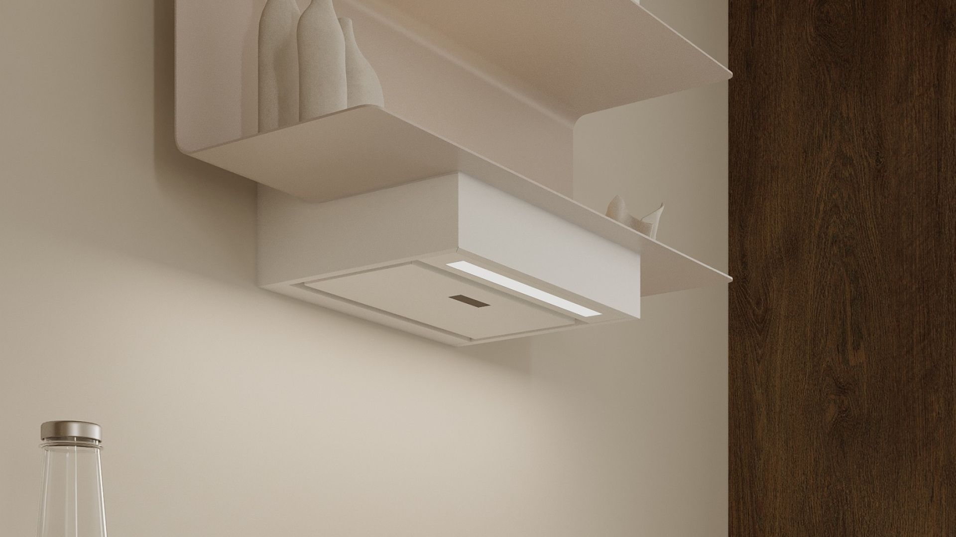 Digestor komínový C-Shelf White-Kashmir - White Matt/Kashmir - Vizualizácia 4