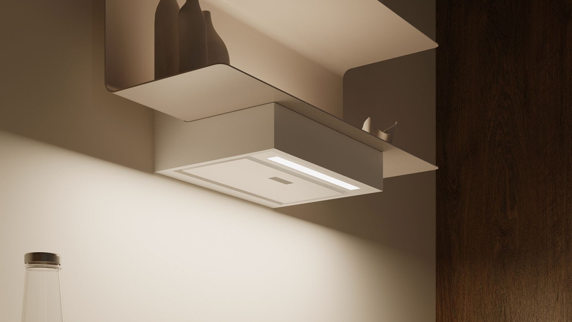 Digestor komínový C-Shelf White-Kashmir - White Matt/Kashmir - Vizualizácia 5