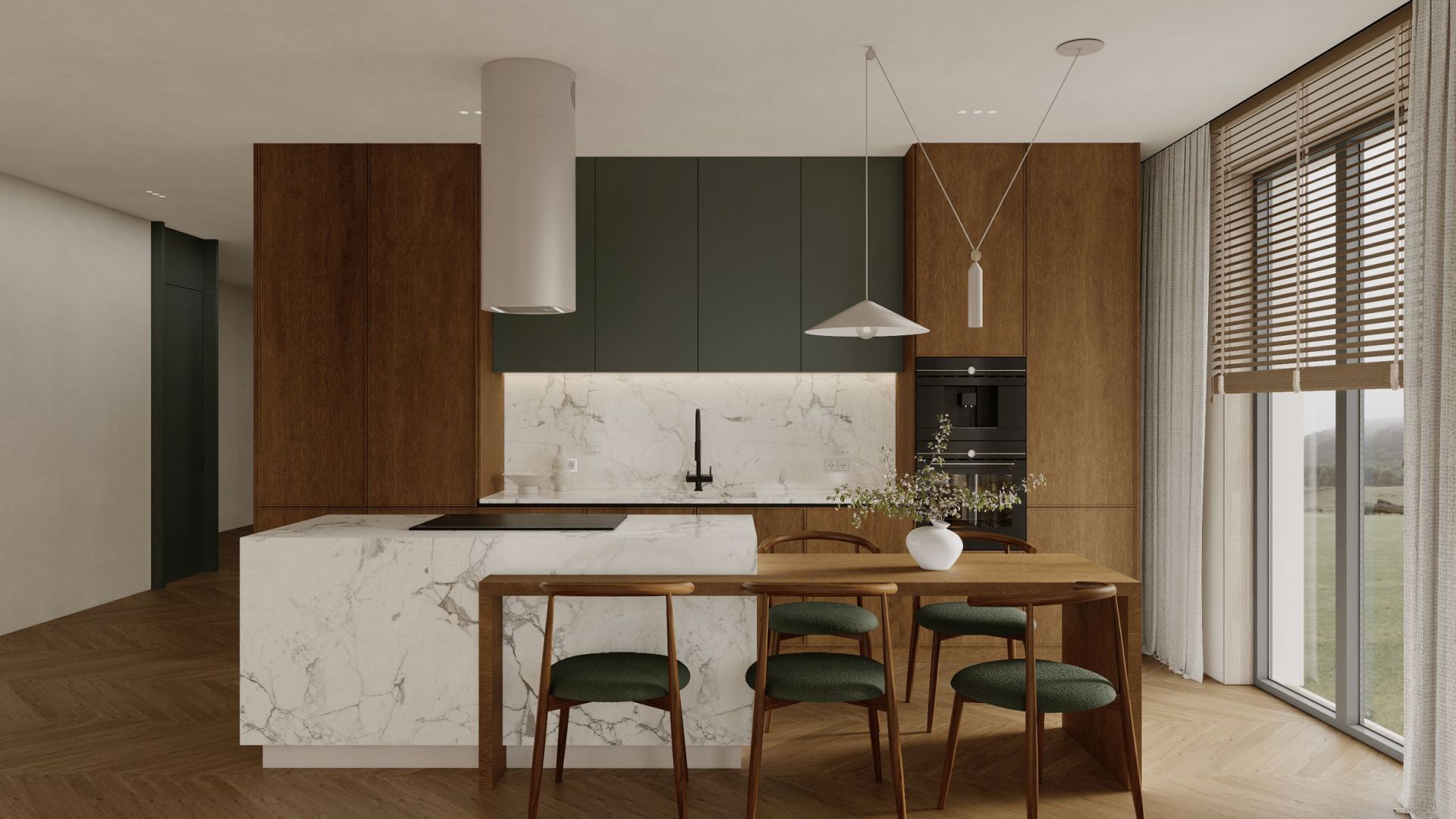 Ostrovčekový digestor Cylindro 2STRIPS Kashmir - Kashmir - Vizualizácia 4