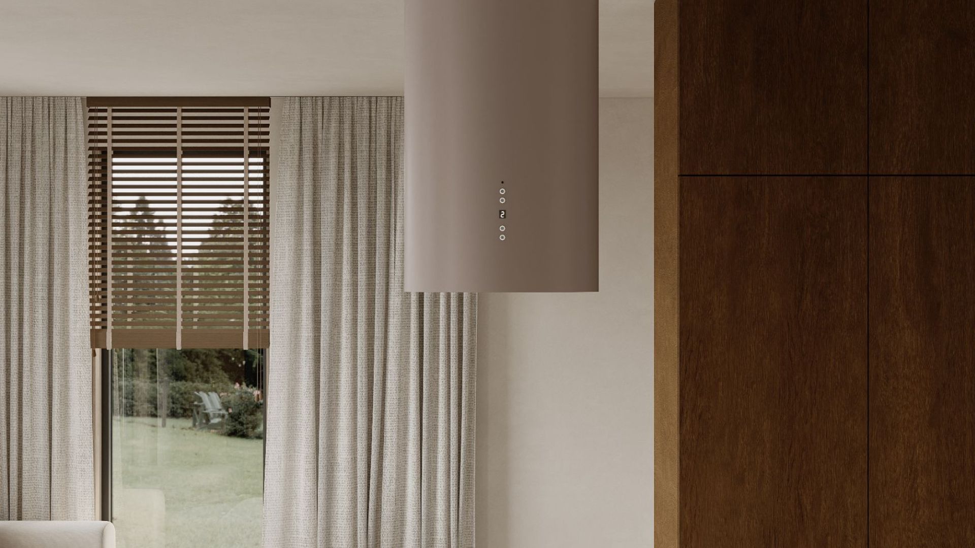 Ostrovčekový digestor Cylindro 2STRIPS Kashmir - Kashmir - Vizualizácia 7