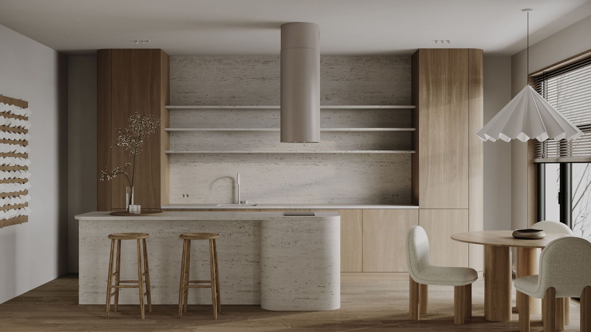 Ostrovčekový digestor Tubo Kashmir Gesture Control - Kashmir - Vizualizácia