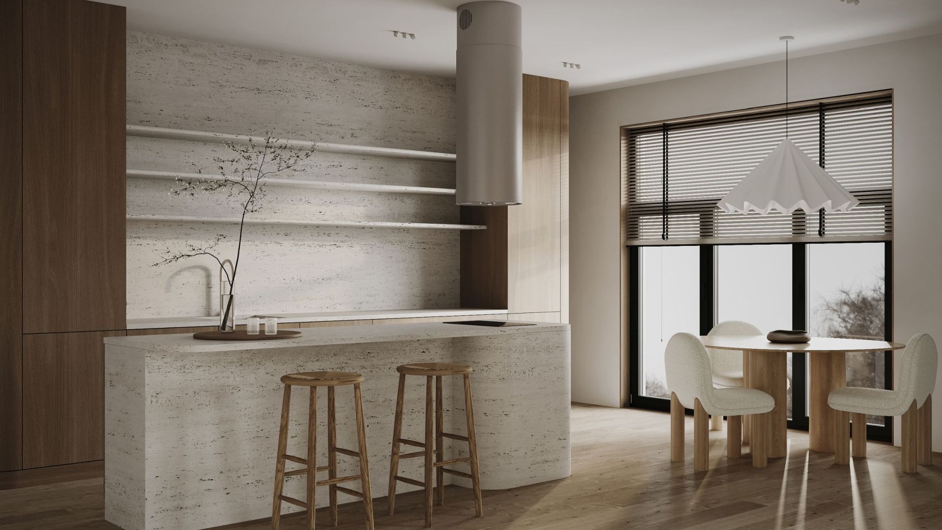 Ostrovčekový digestor Tubo Kashmir Gesture Control - Kashmir - Vizualizácia 2