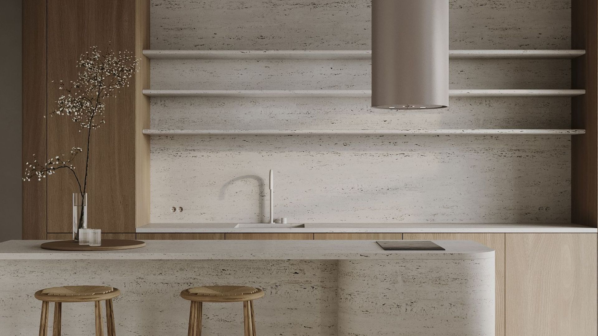 Ostrovčekový digestor Tubo Kashmir Gesture Control - Kashmir - Vizualizácia 4