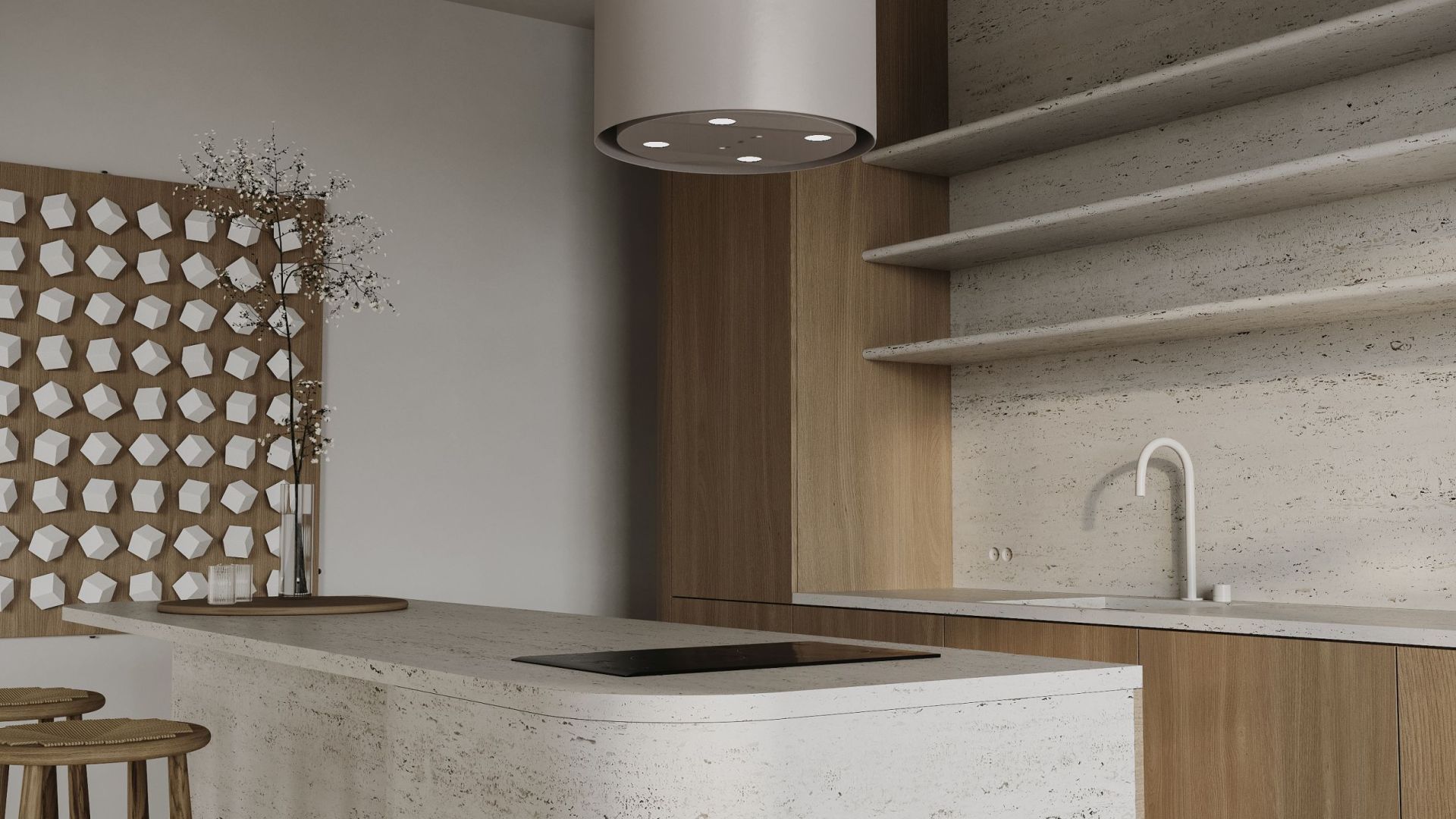 Ostrovčekový digestor Tubo Kashmir Gesture Control - Kashmir - Vizualizácia 9