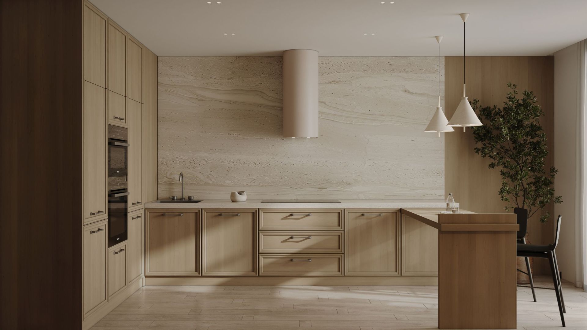 Digestor komínový Tubo OR Kashmir Gesture Control - Kashmir - Vizualizácia