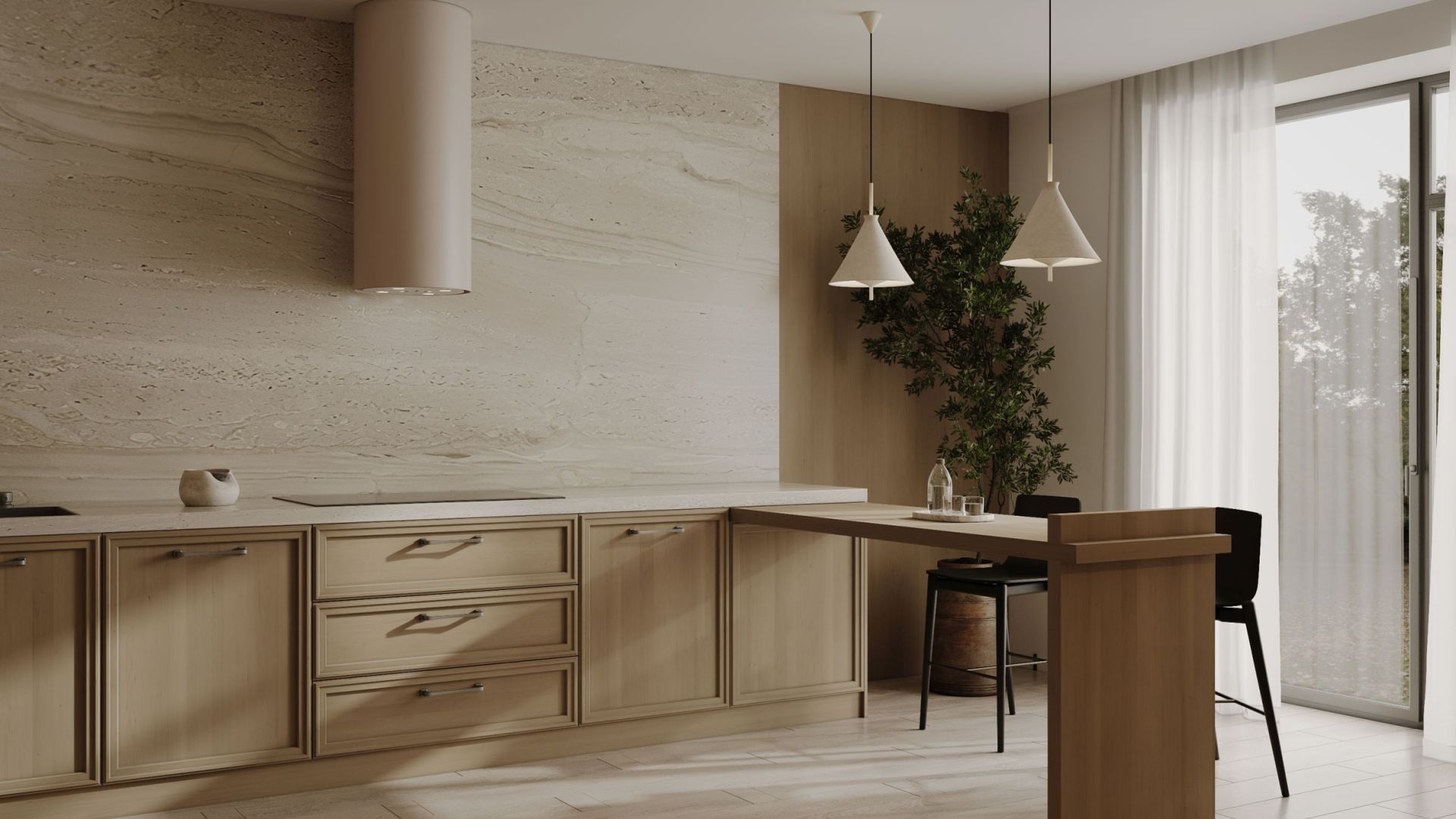 Digestor komínový Tubo OR Kashmir Gesture Control - Kashmir - Vizualizácia 4