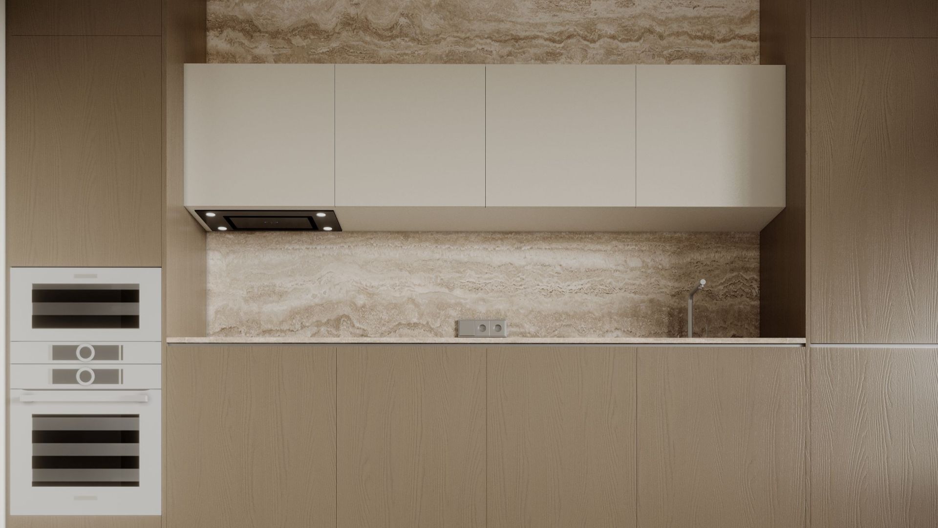 Digestor podskrinkový Marino Black Gesture Control - Čierna - Vizualizácia