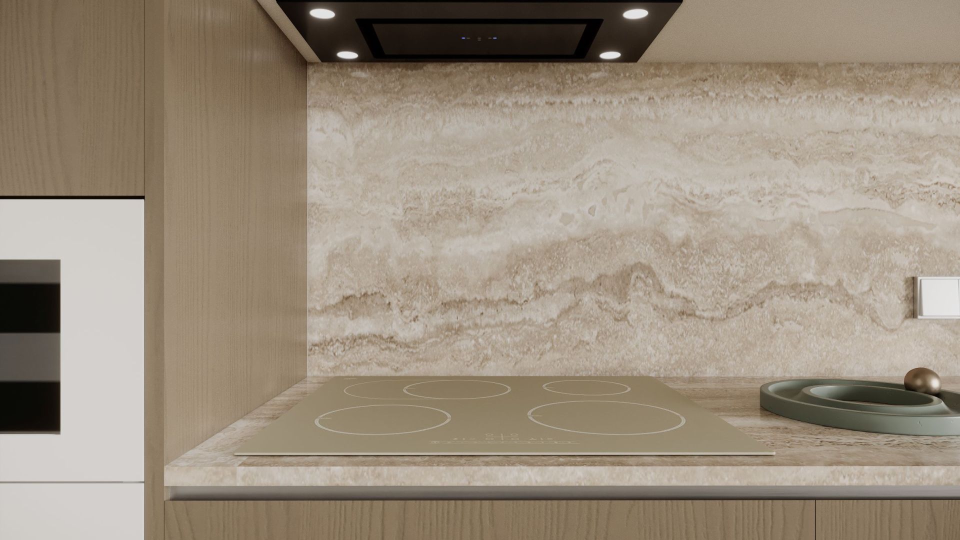 Digestor podskrinkový Marino Black Gesture Control - Čierna - Vizualizácia 2