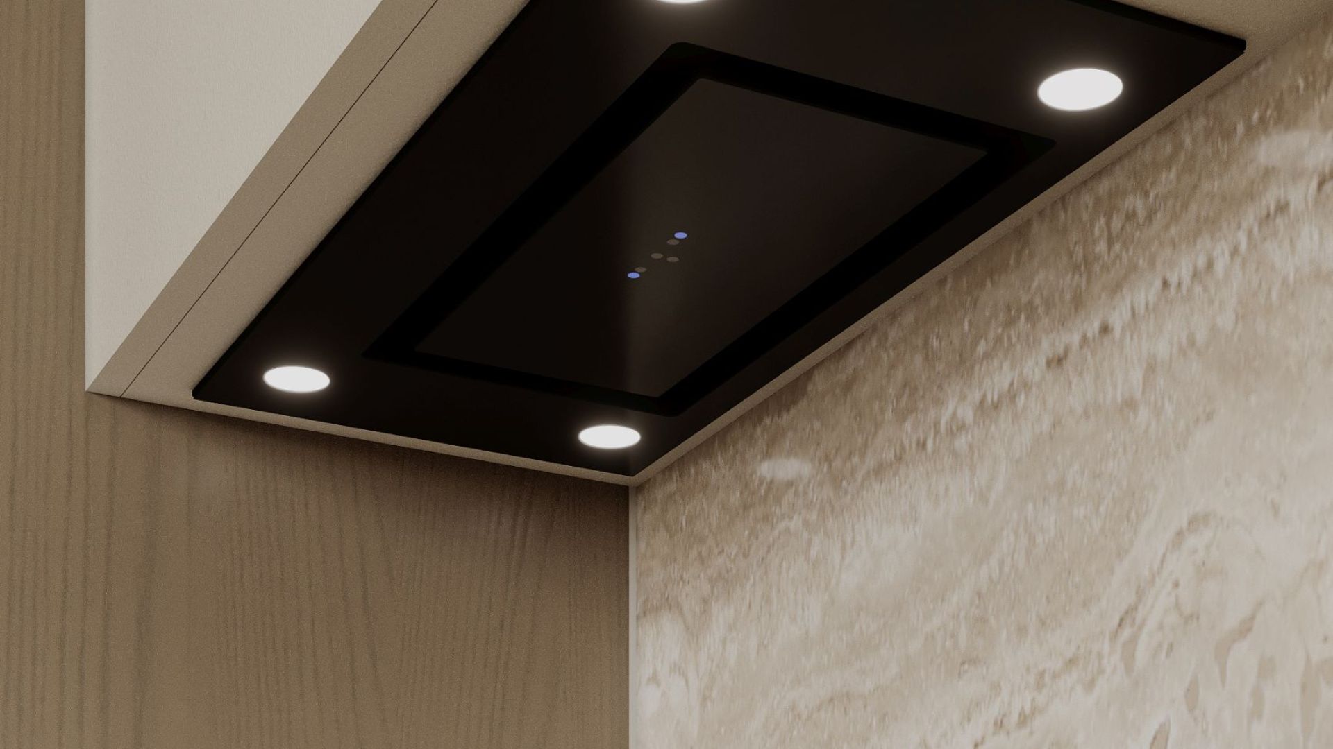 Digestor podskrinkový Marino Black Gesture Control - Čierna - Vizualizácia 5