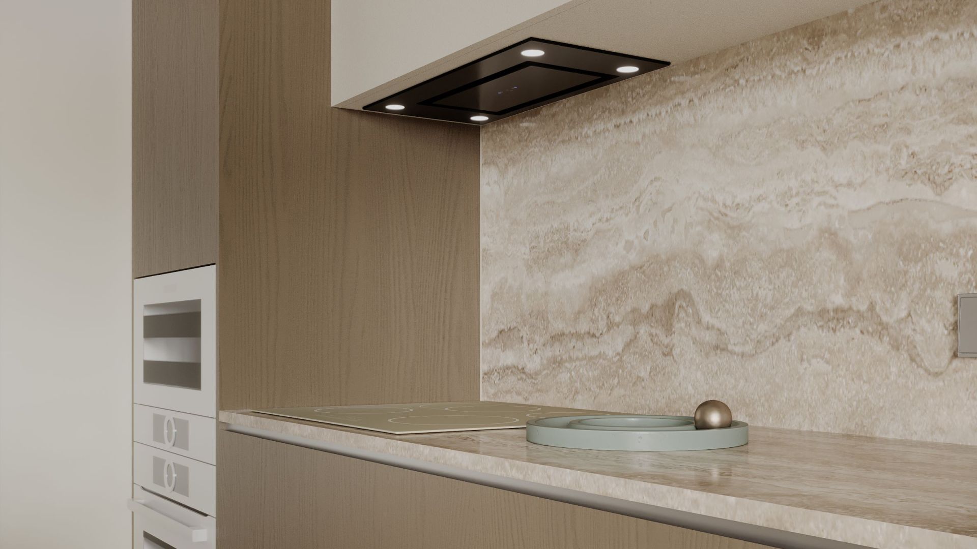 Digestor podskrinkový Marino Black Gesture Control - Čierna - Vizualizácia 6