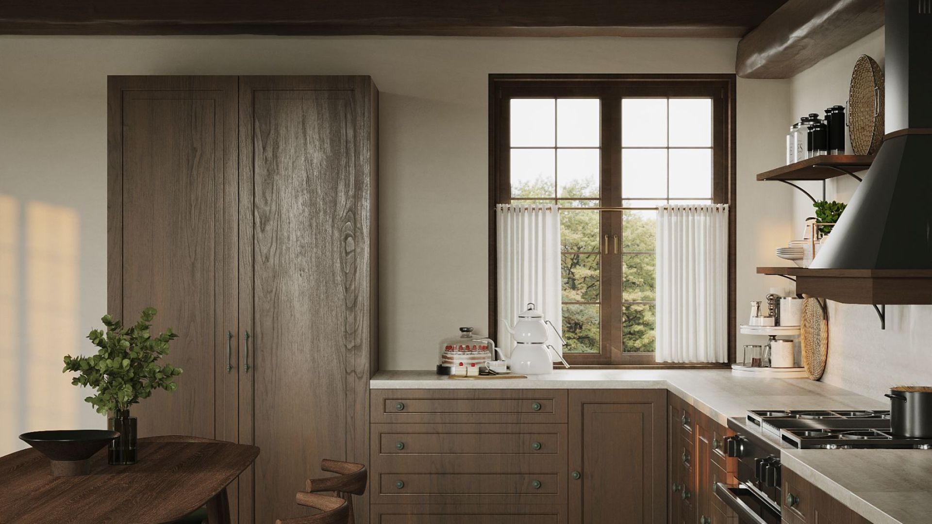 Rustikálny digestor Rustikálny digestor Rustic Black Matt Gesture Control - Čierna matná - Vizualizácia 9