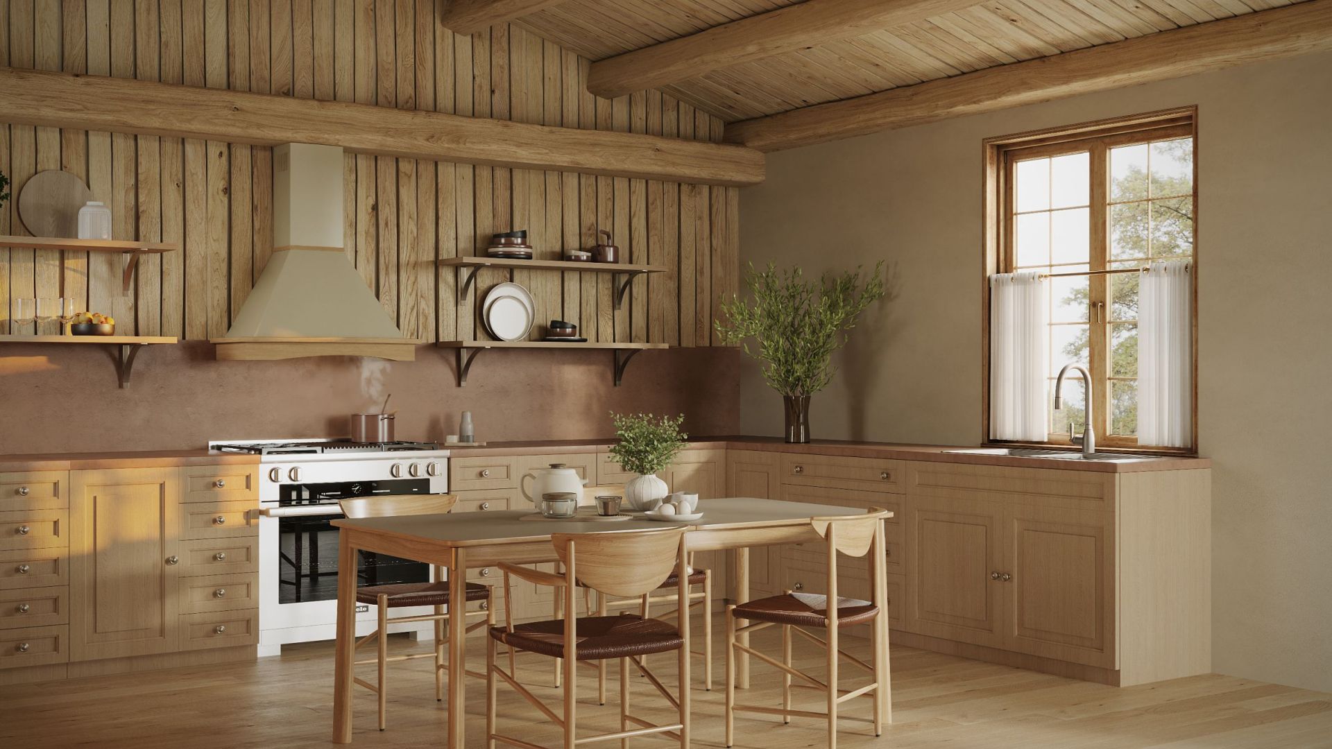 Rustikálny digestor Rustic Ecru Gesture Control - Ecru - Vizualizácia 8