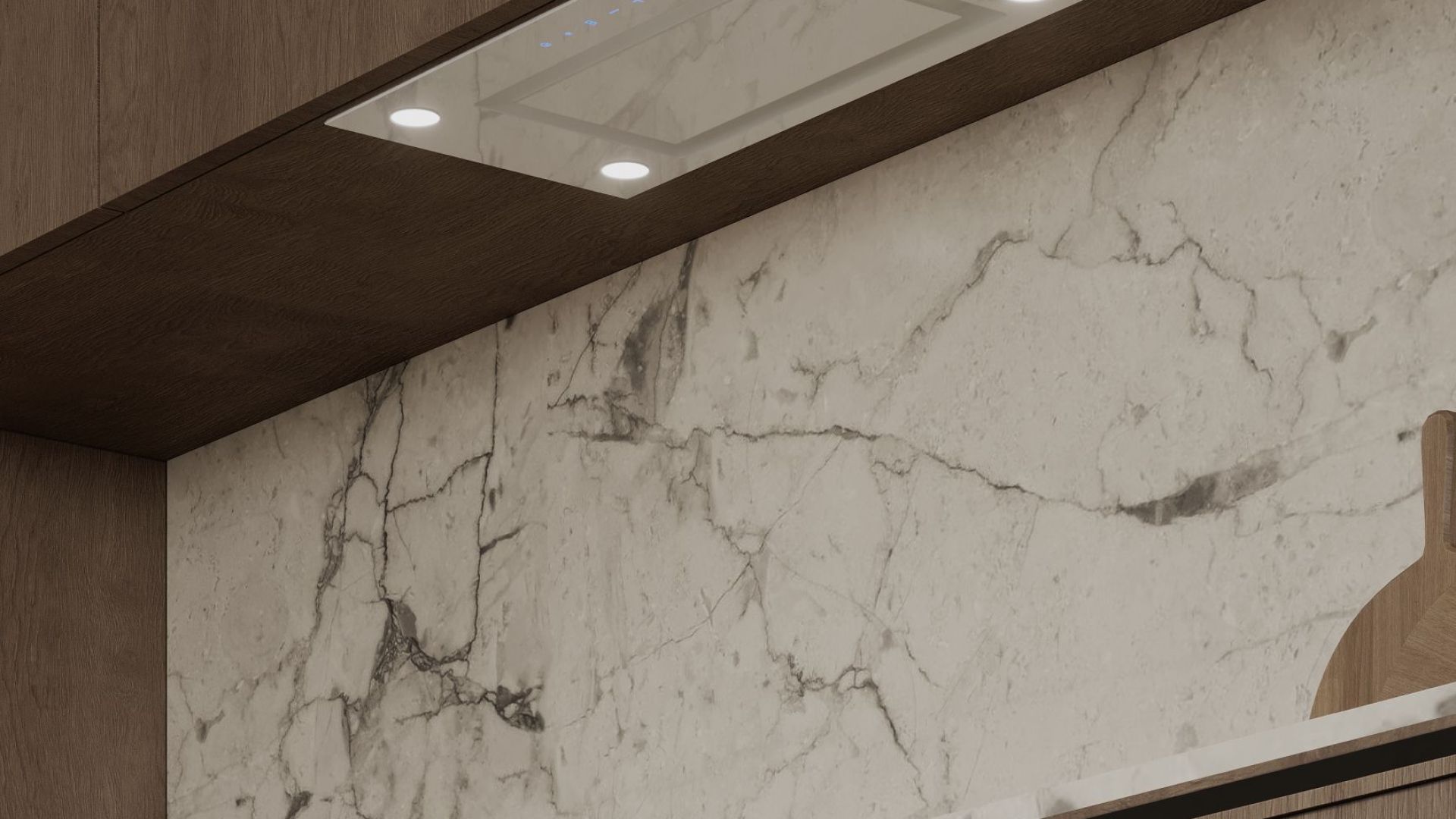 Digestor podskrinkový Marino White - Biely - Vizualizácia