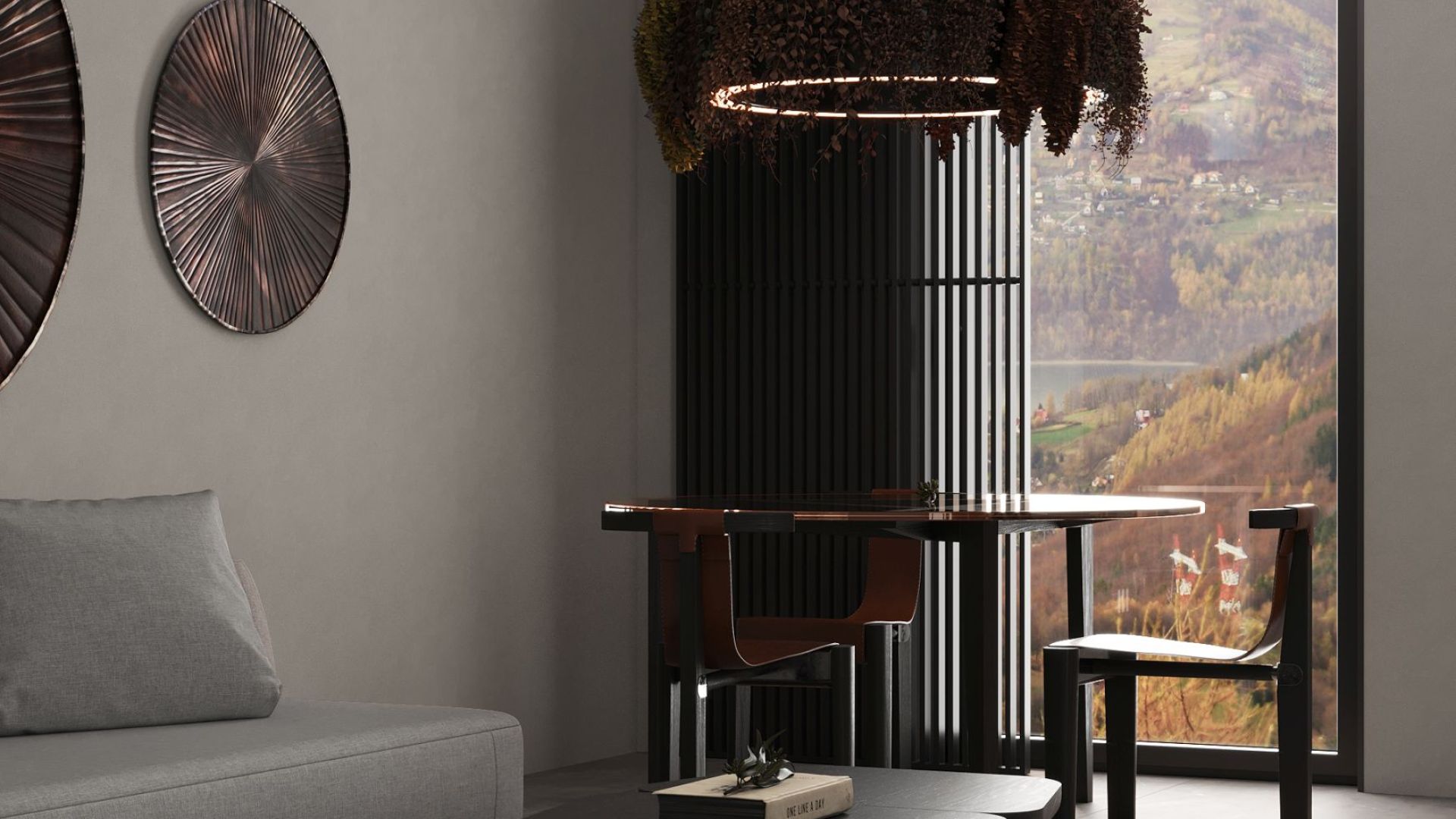 Ostrovčekový digestor Alvar Black Matt - Čierna matná - Vizualizácia 6