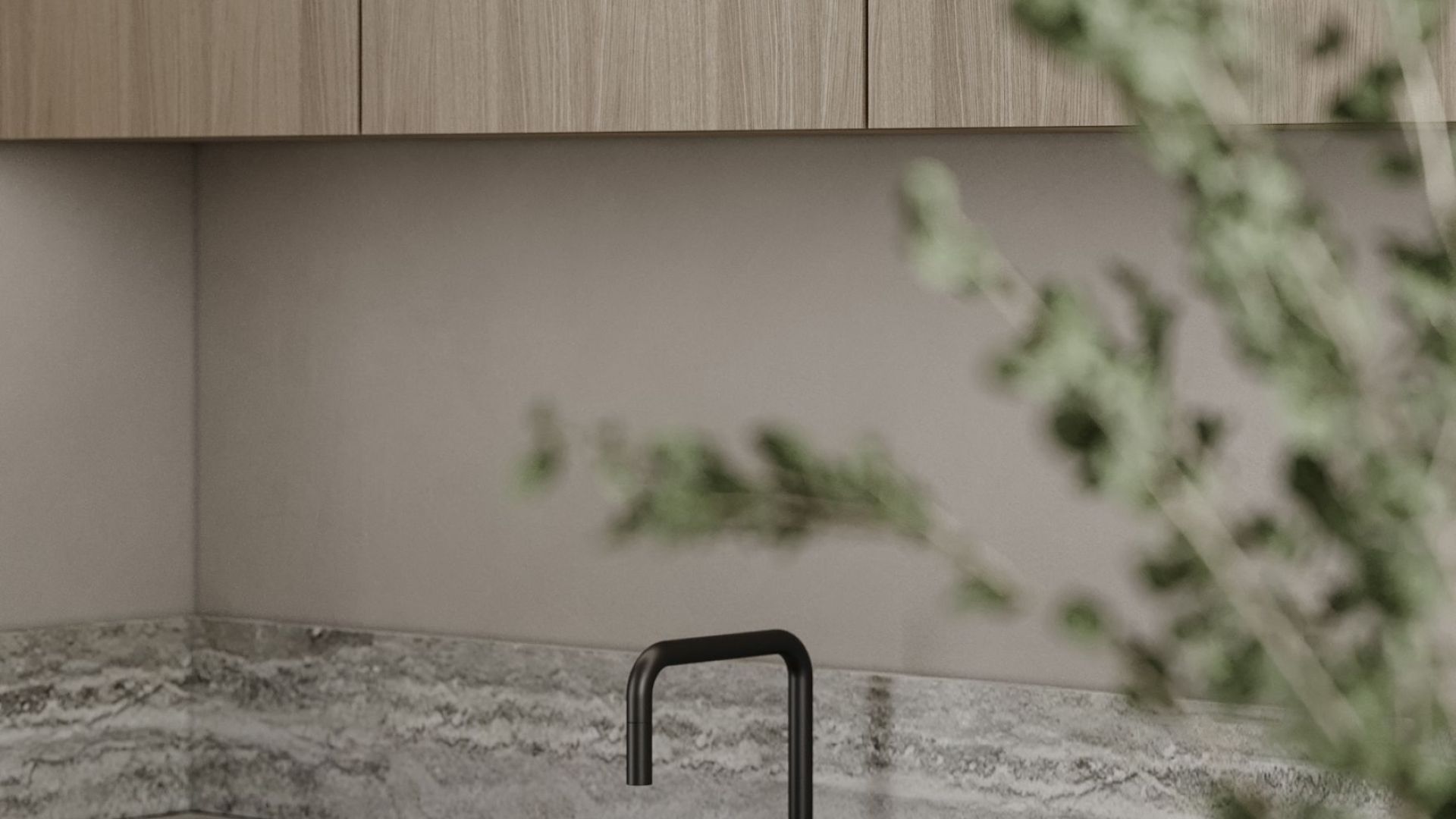 Ostrovčekový digestor Alvar Glass Black Matt - Čierna matná - Vizualizácia 6