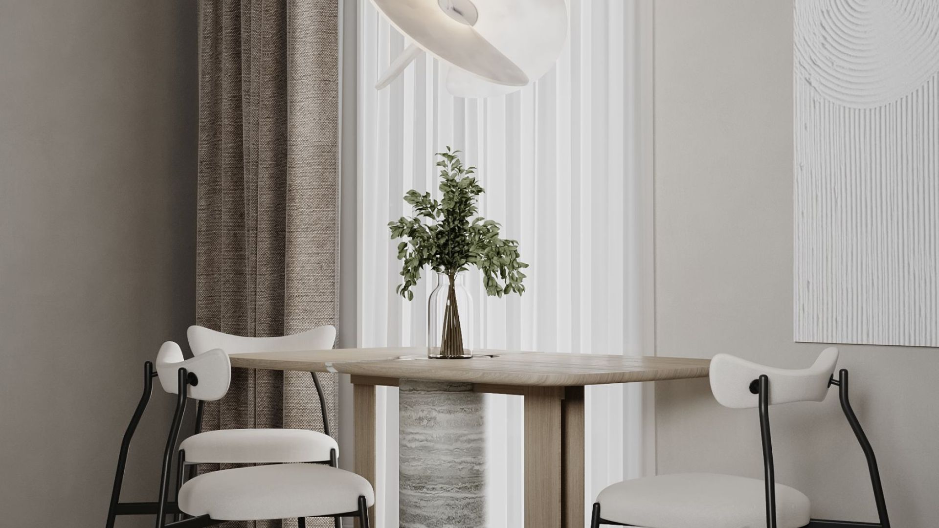 Ostrovčekový digestor Alvar Glass Black Matt - Čierna matná - Vizualizácia 7