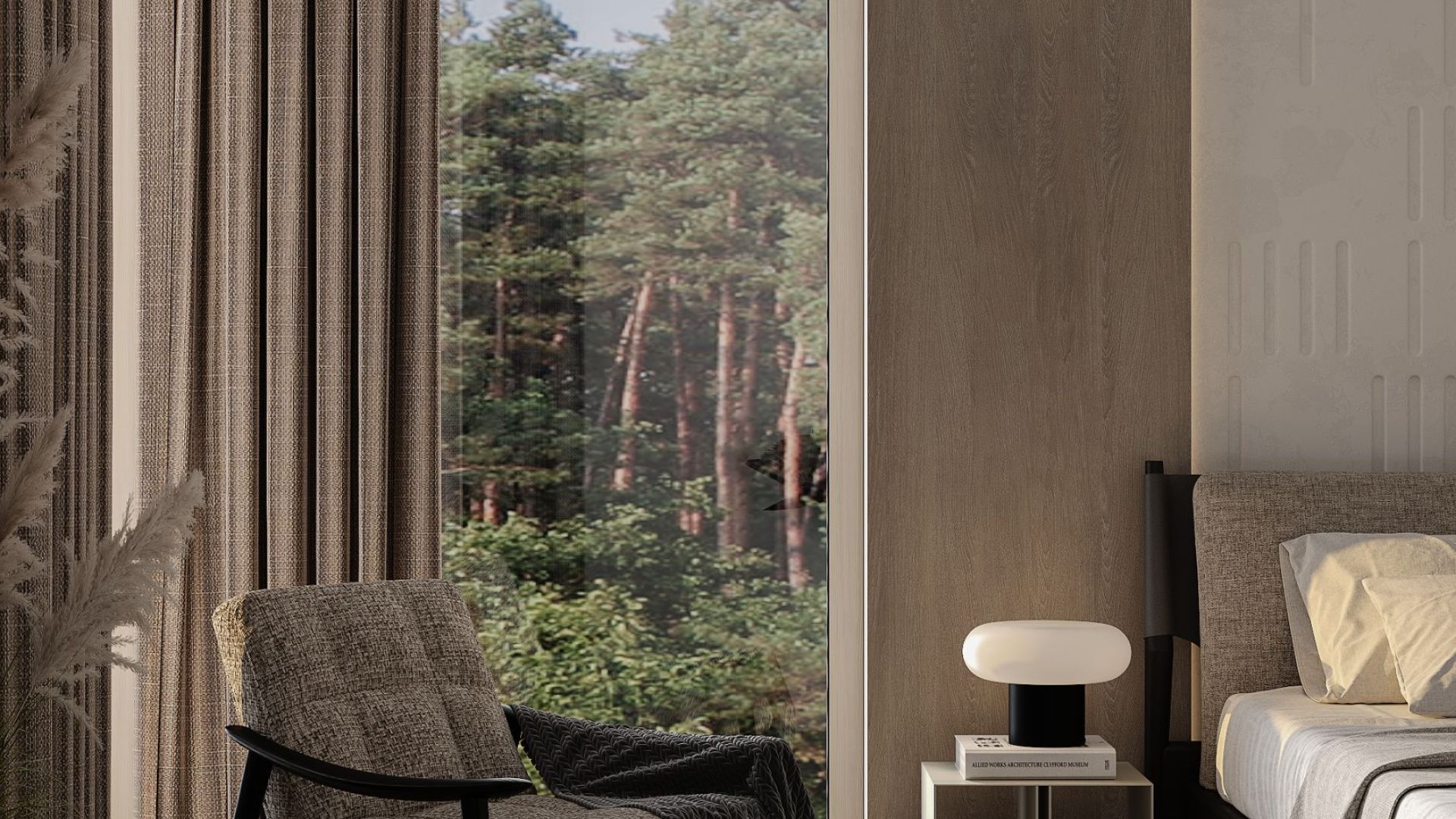 Ostrovčekový digestor Alvar Wood Black Matt - Čierna matná - Vizualizácia 8