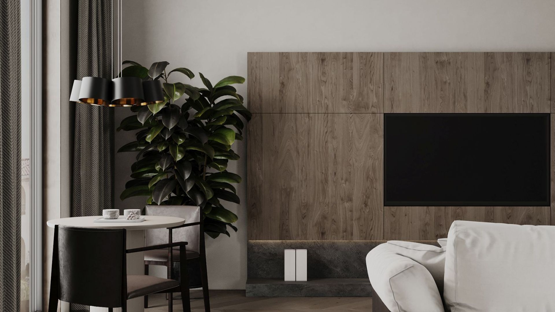 Ostrovčekový digestor Arne Black Matt - Čierna matná - Vizualizácia 7