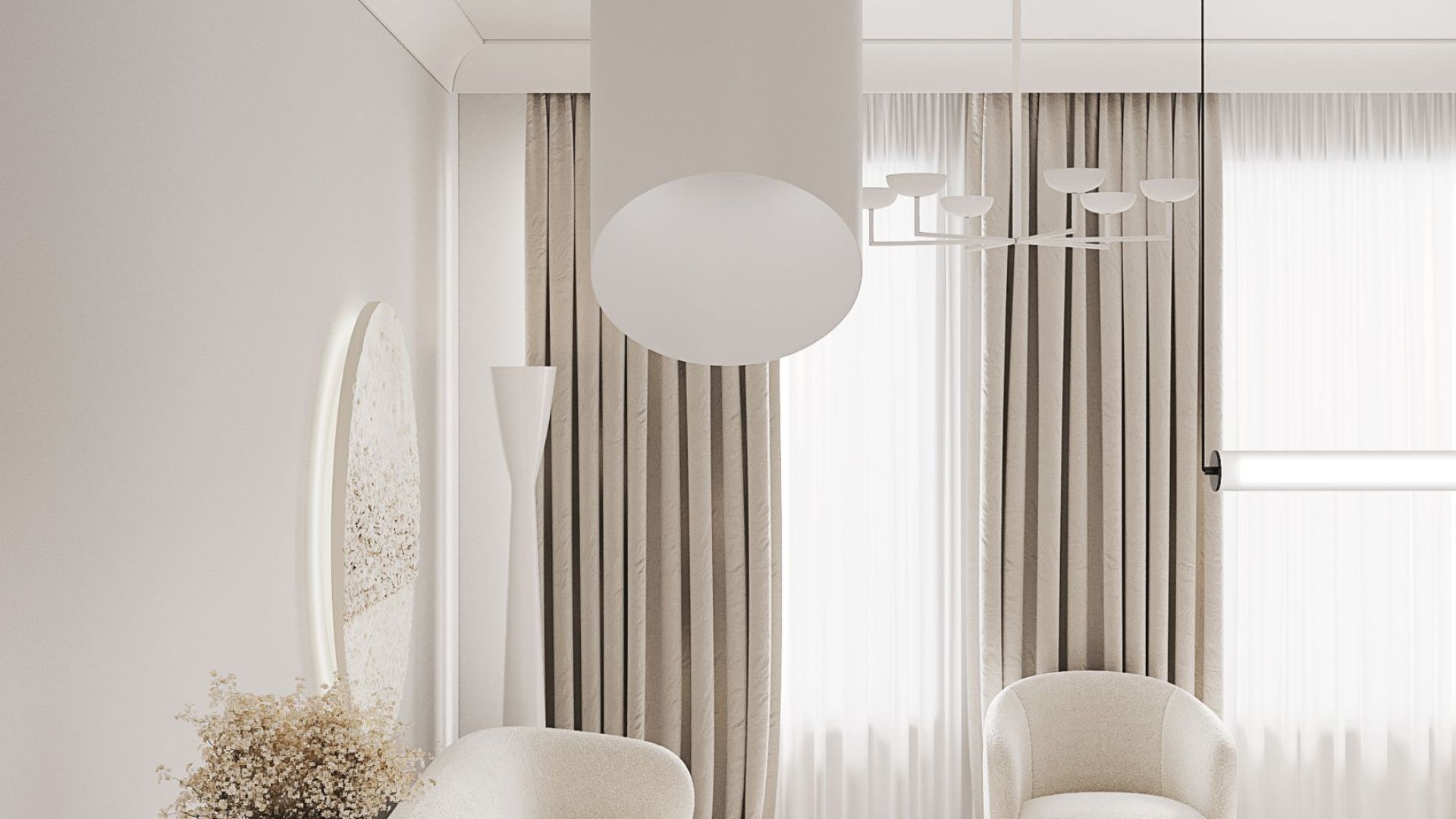 Ostrovčekový digestor Hiro White Matt - Biela matná - Vizualizácia 8