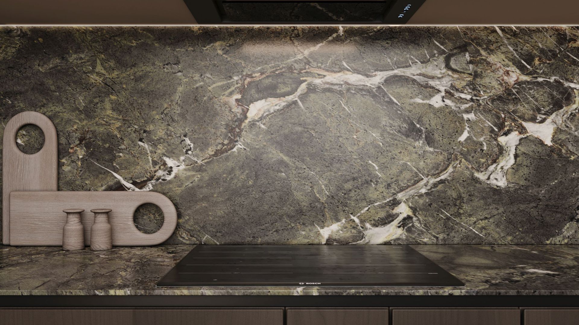 Digestor podskrinkový Micra Black Matt - Čierna matná - Vizualizácia 2