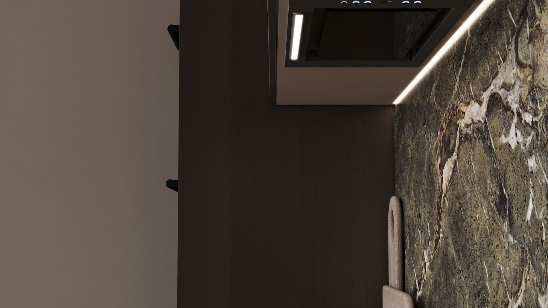 Digestor podskrinkový Micra Black Matt - Čierna matná - Vizualizácia 3