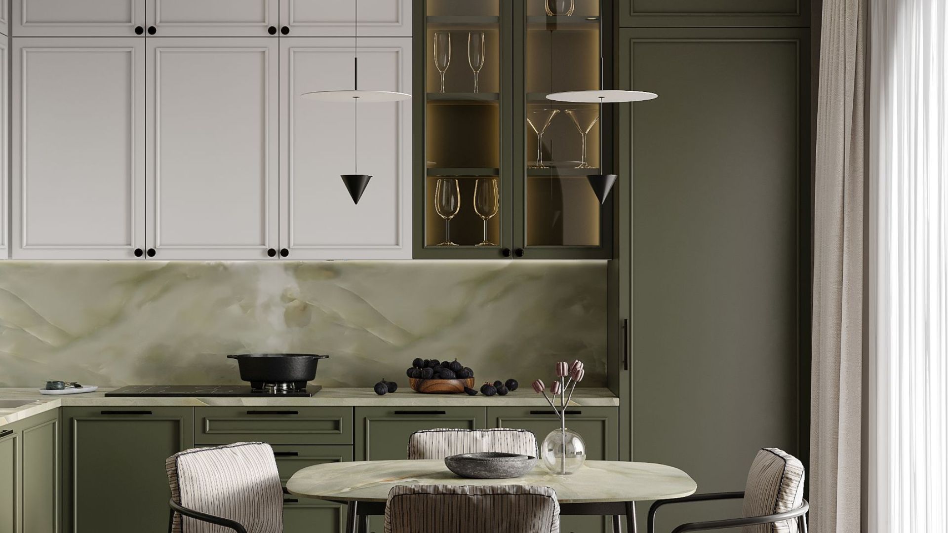 Digestor podskrinkový Micra Black Matt 120 cm - Čierna matná - Vizualizácia