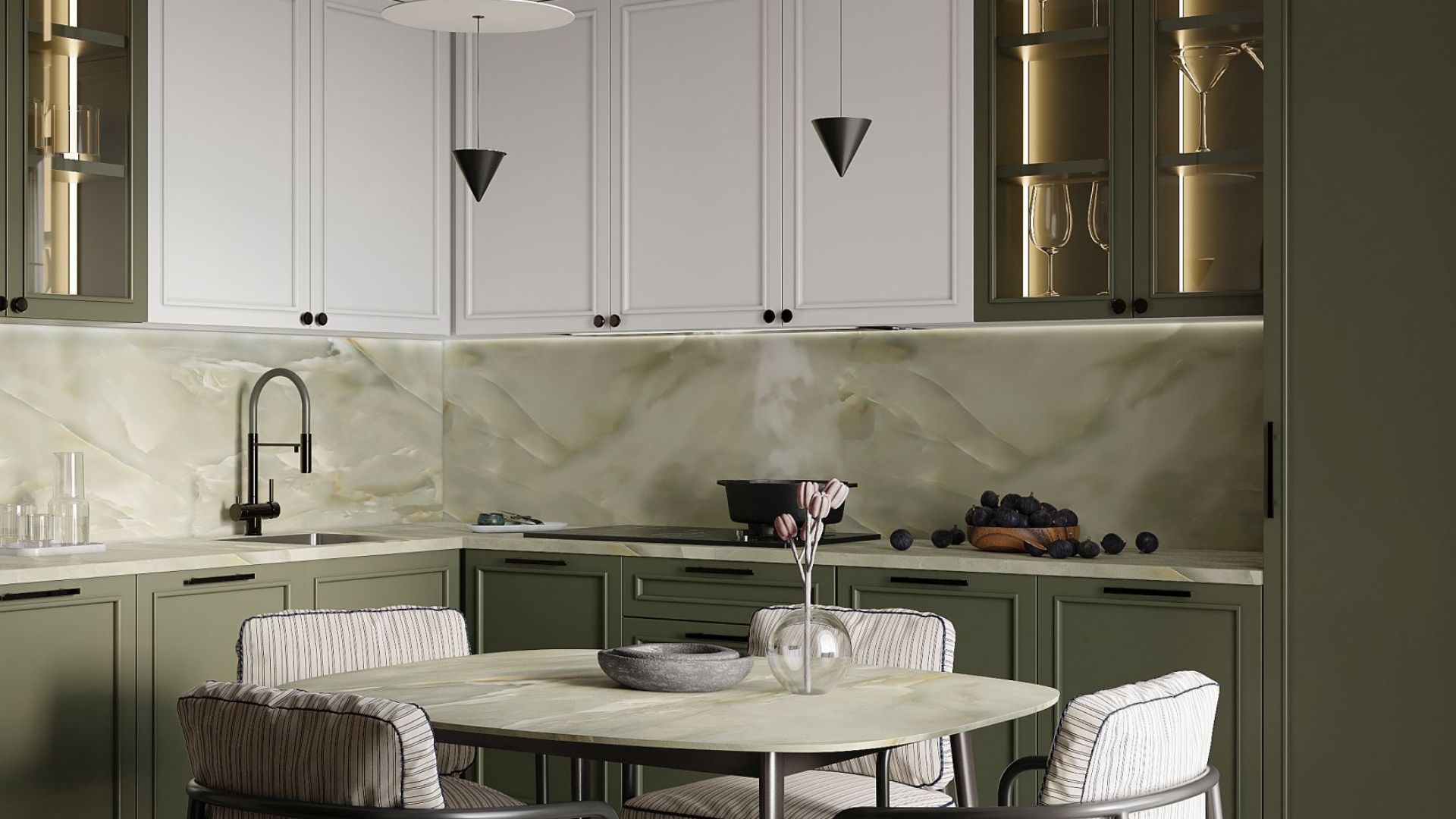 Digestor podskrinkový Micra Black Matt 120 cm - Čierna matná - Vizualizácia 3