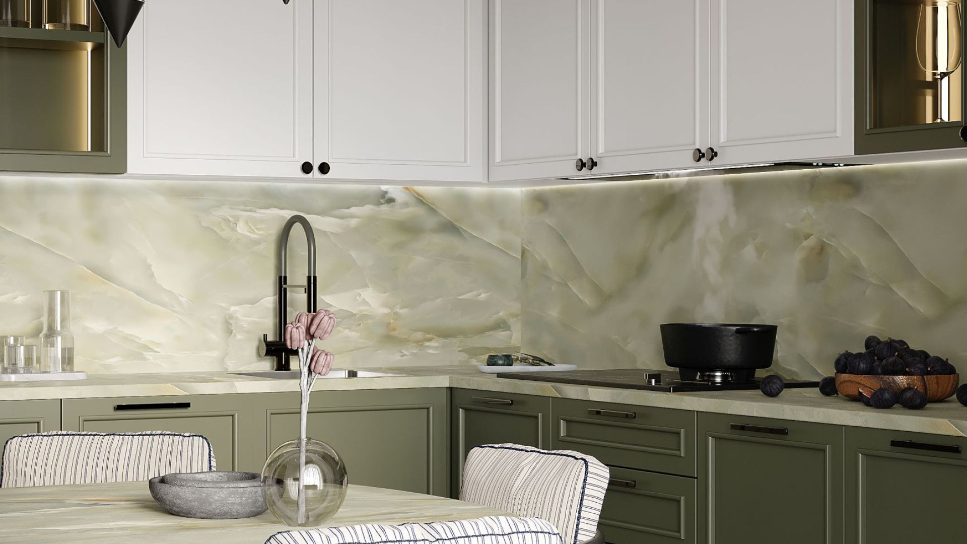 Digestor podskrinkový Micra Black Matt 120 cm - Čierna matná - Vizualizácia 5