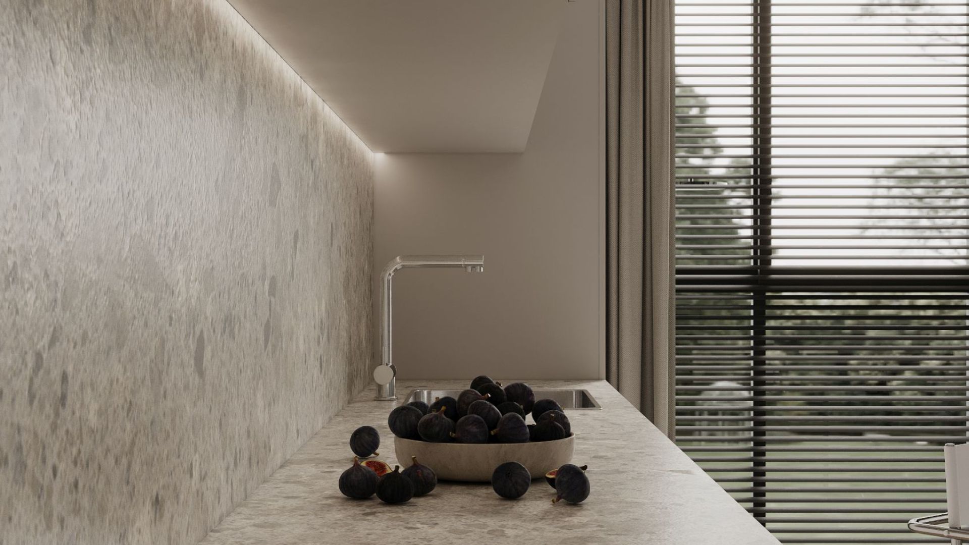 Digestor podskrinkový Micra Black Matt Gesture Control - Čierna matná - Vizualizácia 6