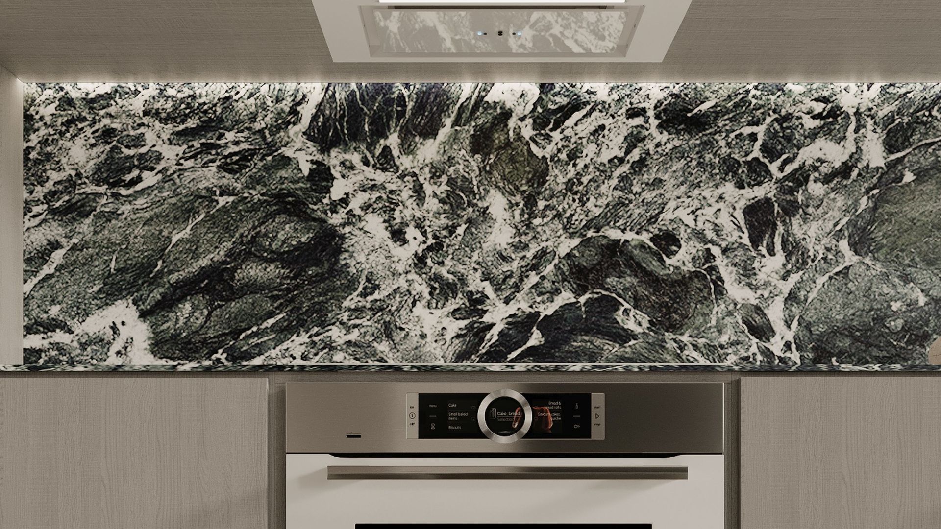 Digestor podskrinkový Micra White Matt Gesture Control - Biela matná - Vizualizácia 2