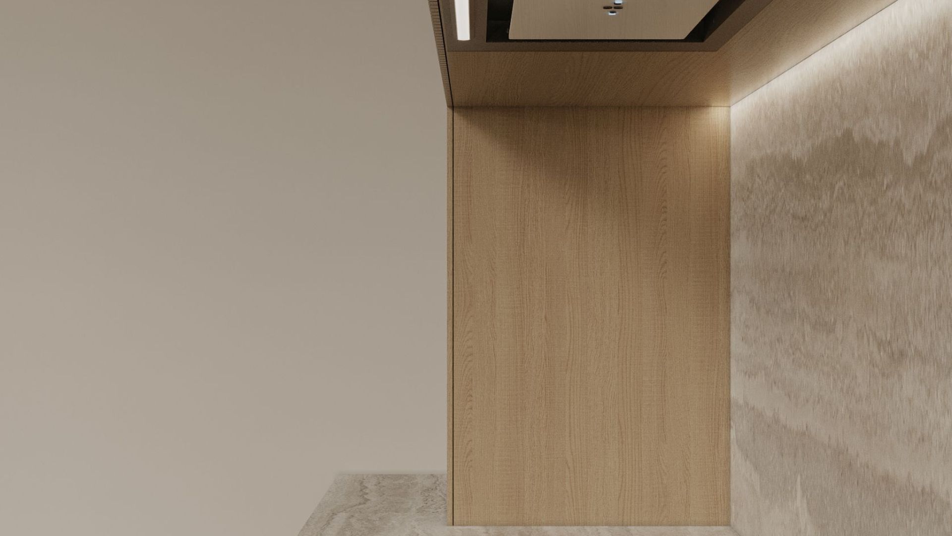 Digestor podskrinkový Micra White Gesture Control - Inox biely - Vizualizácia 3