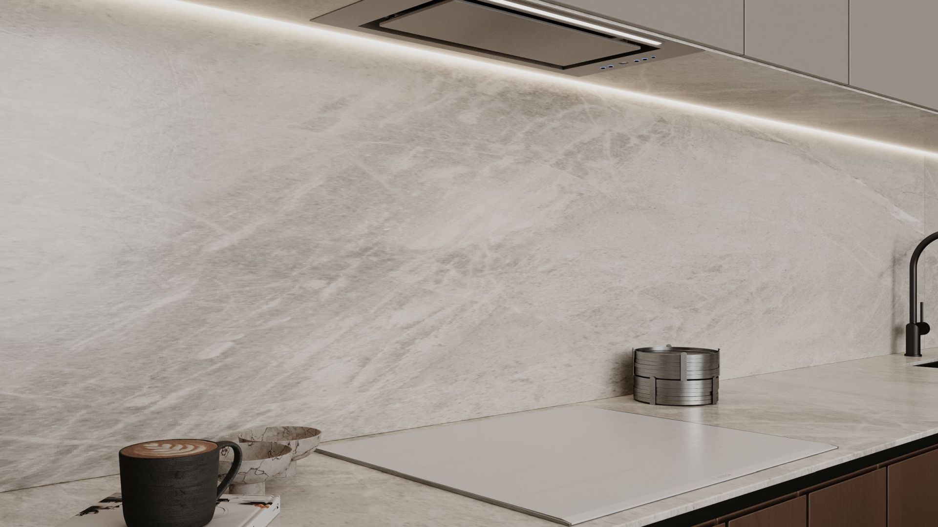 Digestor podskrinkový Micra Inox - Inox - Vizualizácia