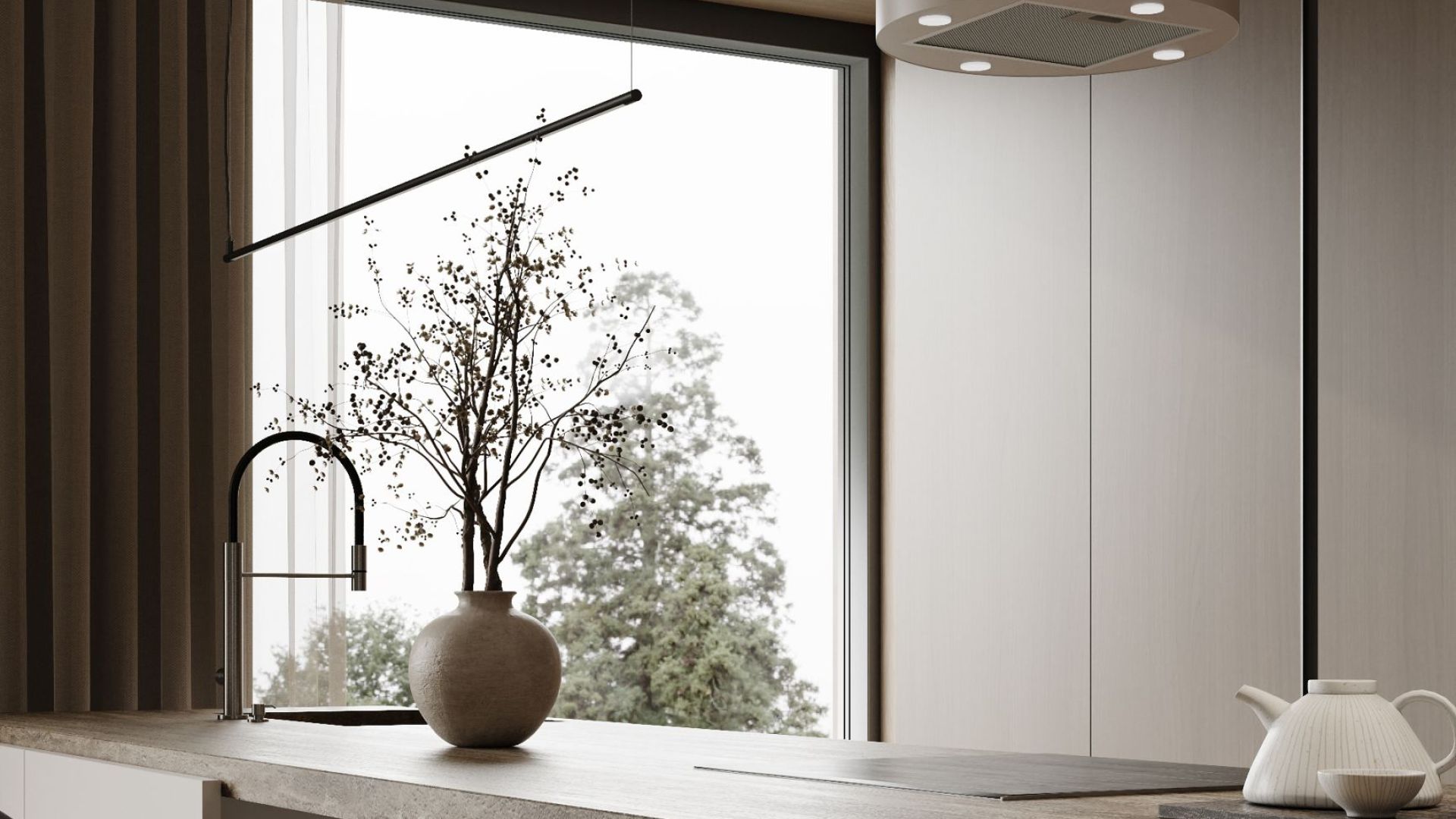 Ostrovčekový digestor Cylindro Eco 4LED Kashmir - Kashmir - Vizualizácia 6