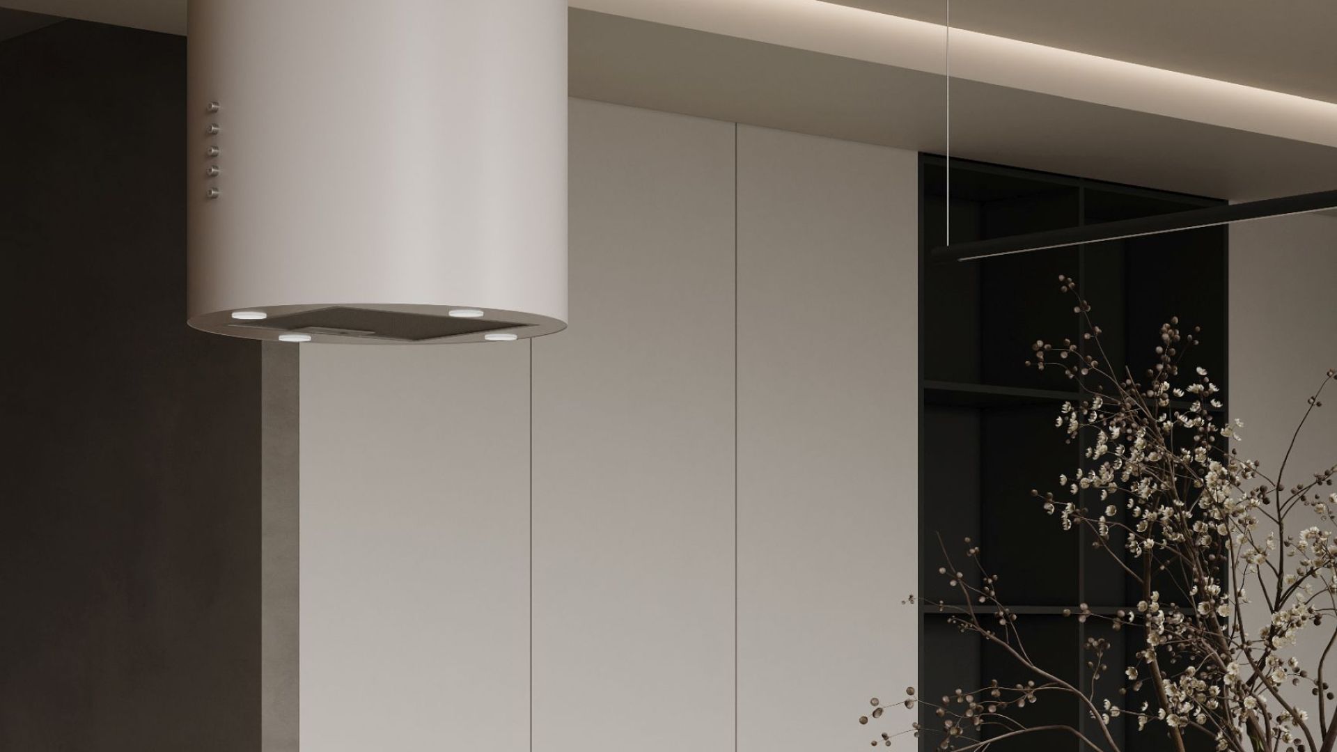 Ostrovčekový digestor Cylindro Eco 4LED Kashmir - Kashmir - Vizualizácia 7