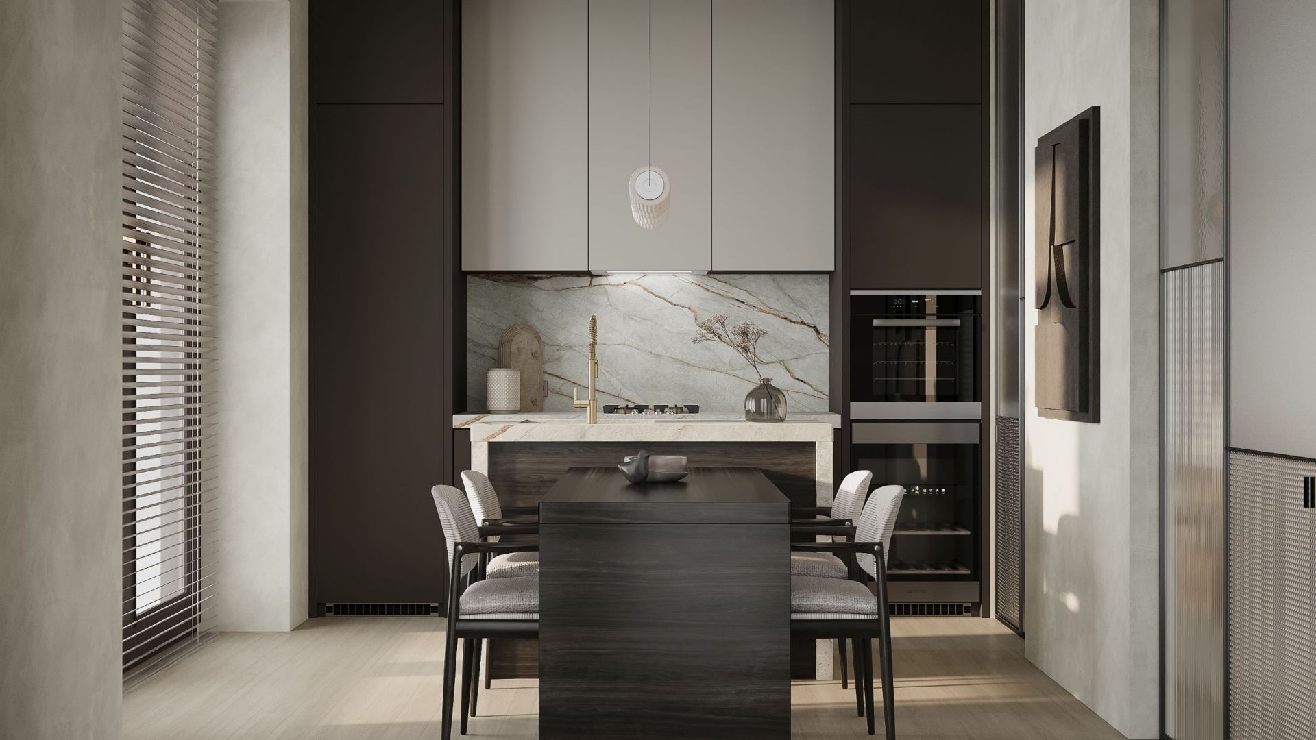 Digestor podskrinkový Lando Glass 2STRIPS White Gesture Control - Biely - Vizualizácia 9