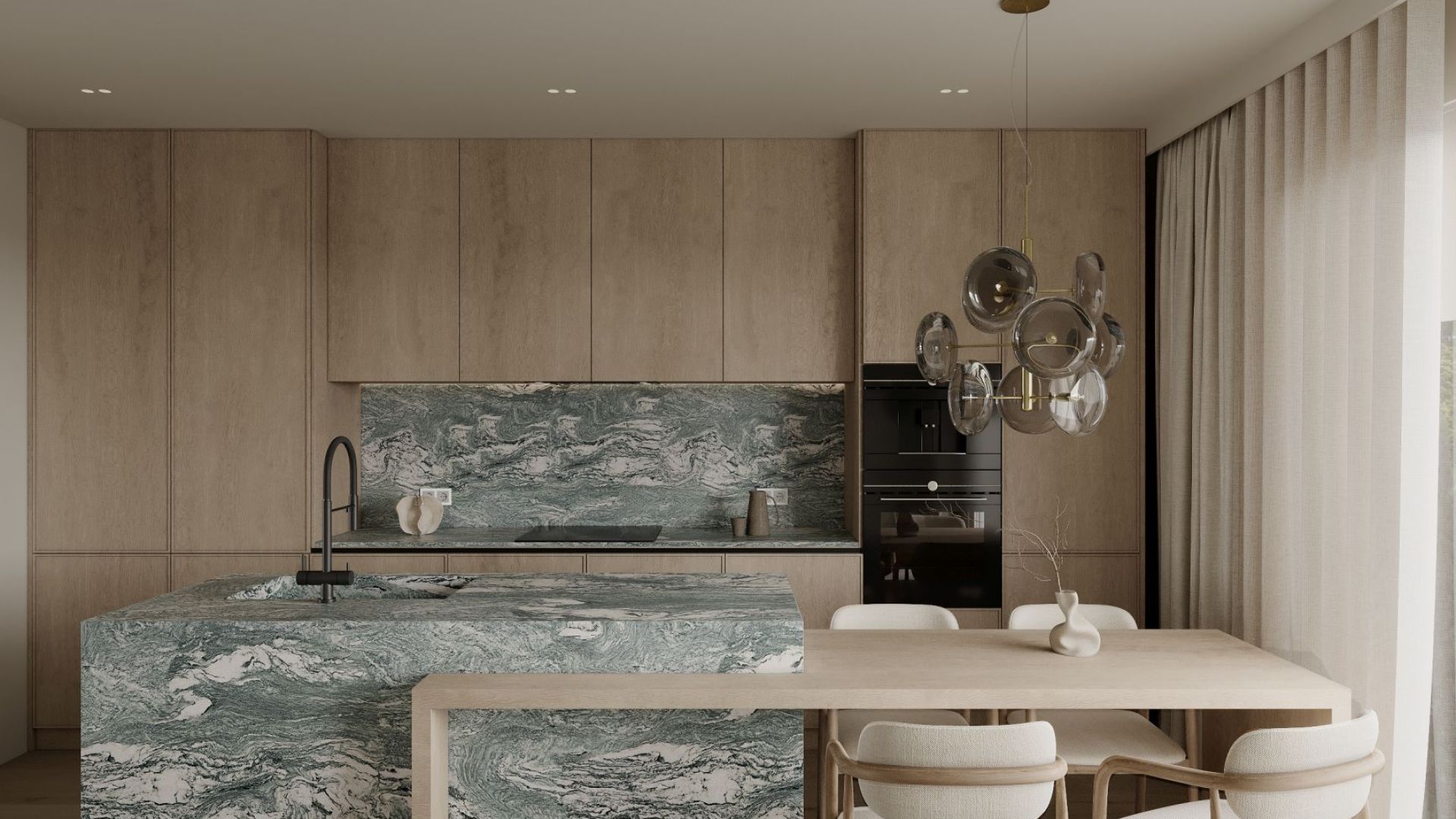 Digestor podskrinkový Marino Black - Čierna - Vizualizácia