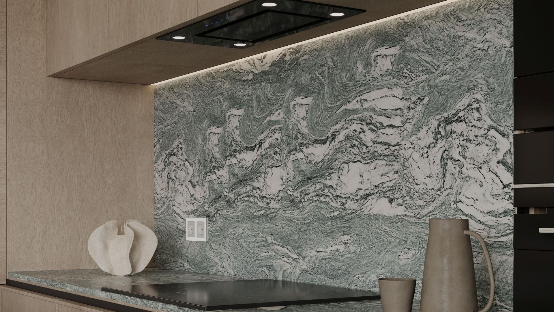 Digestor podskrinkový Marino Black - Čierna - Vizualizácia 4