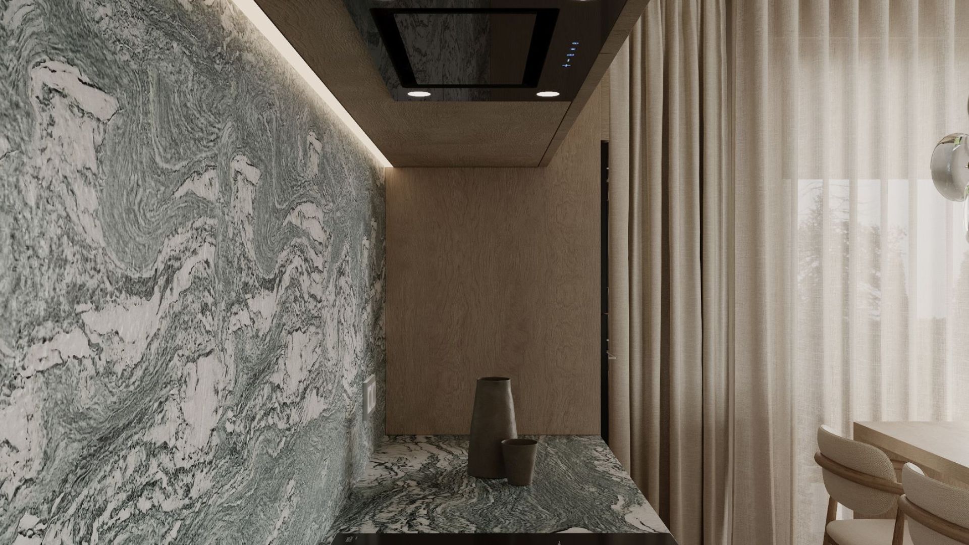 Digestor podskrinkový Marino Black - Čierna - Vizualizácia 6