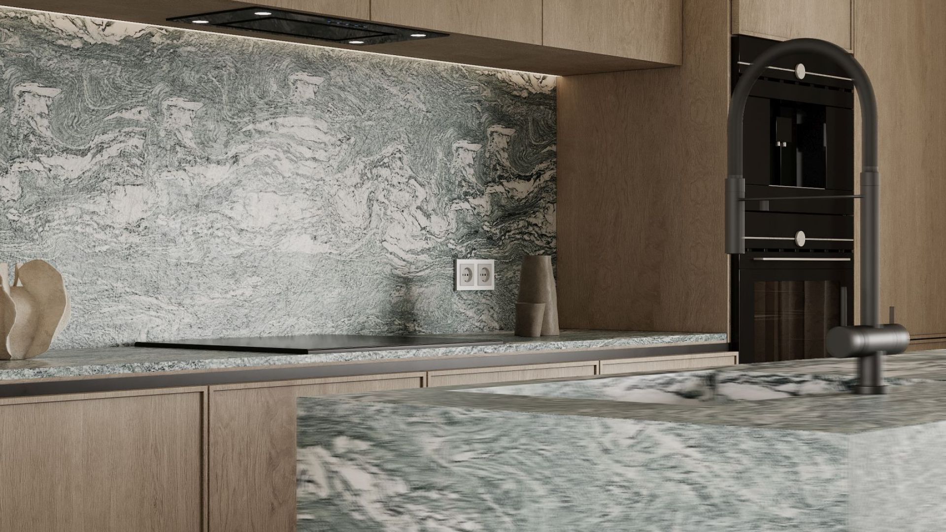 Digestor podskrinkový Marino Black - Čierna - Vizualizácia 8