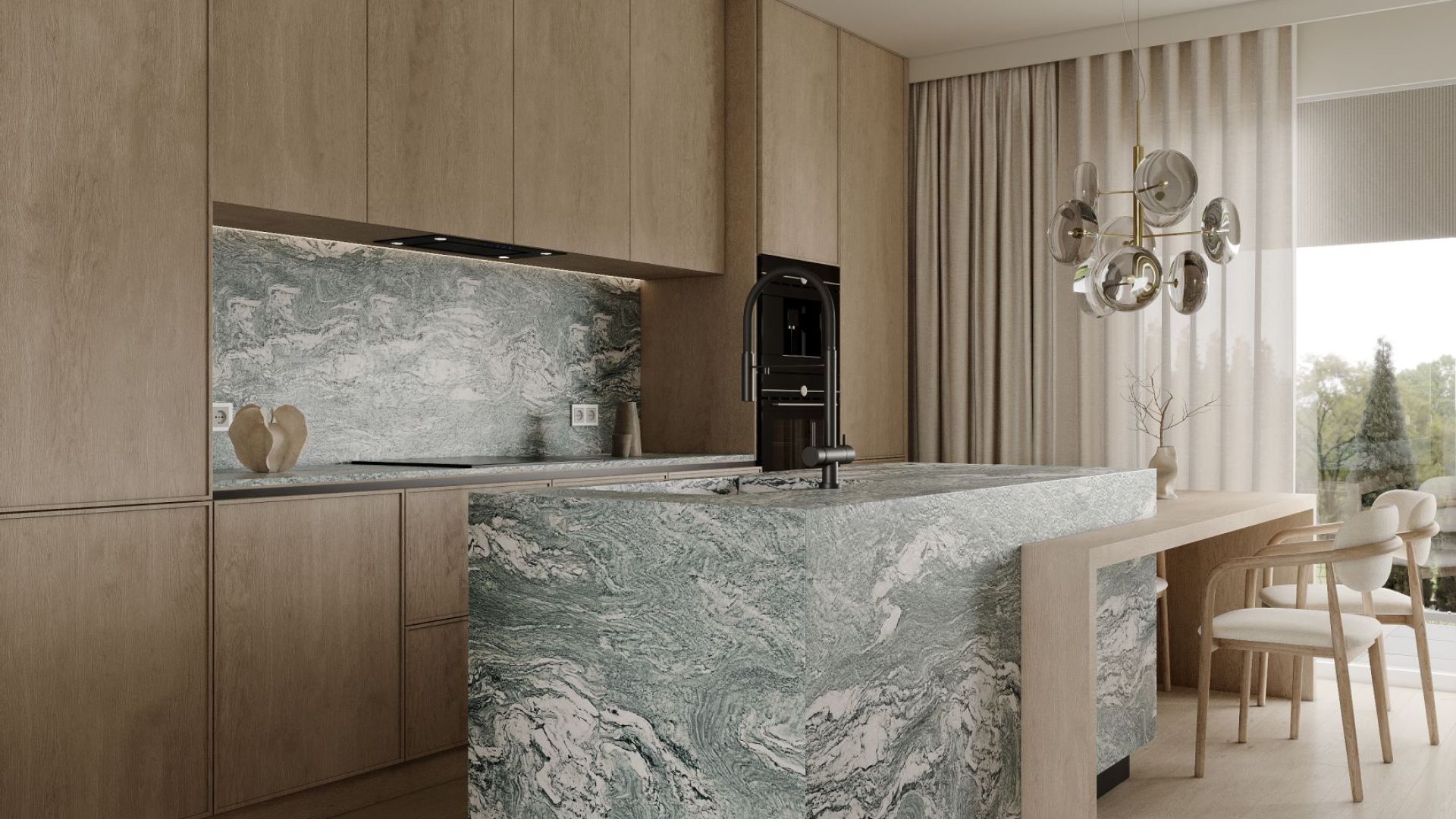 Digestor podskrinkový Marino Black - Čierna - Vizualizácia 3