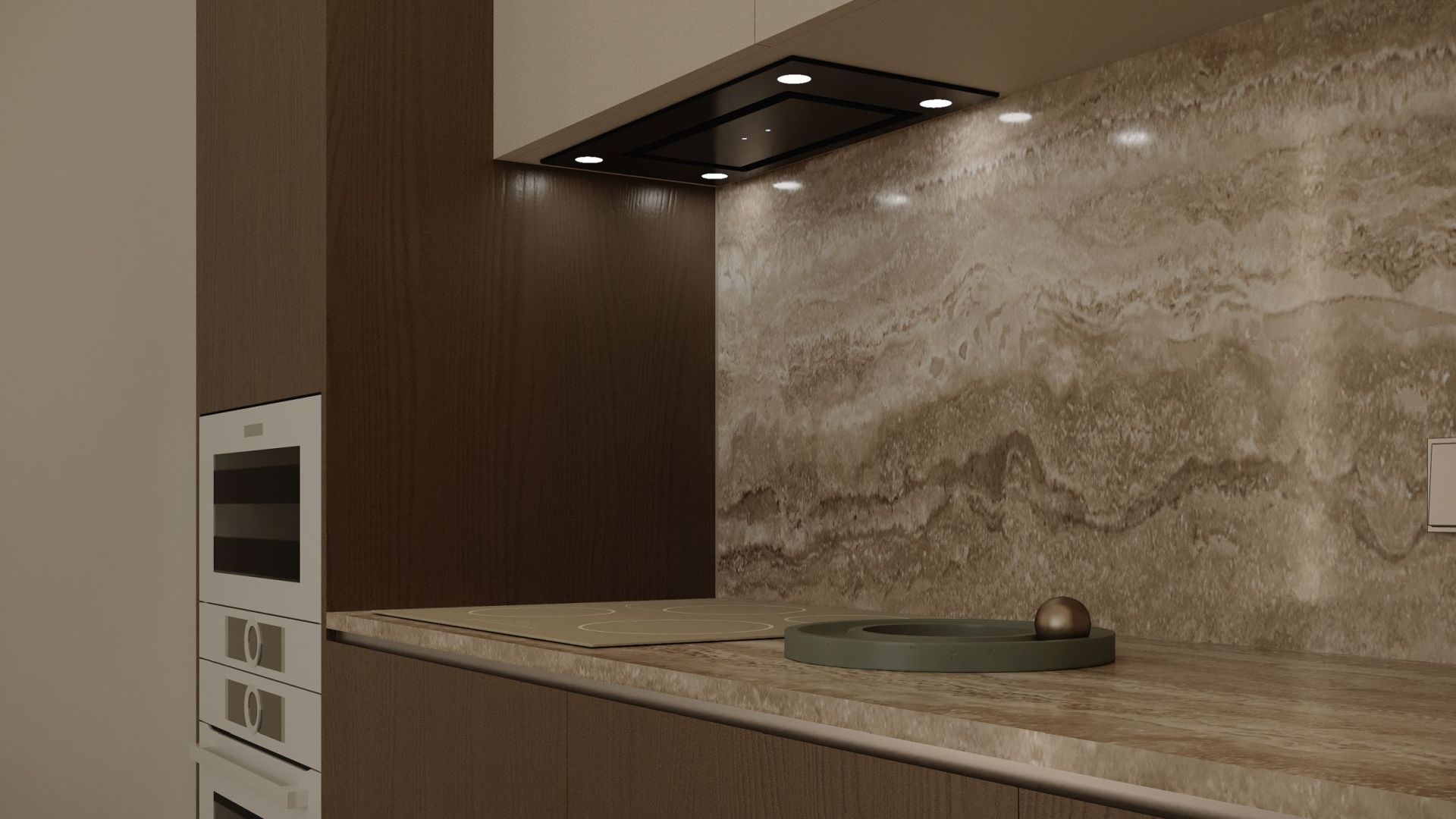 Digestor podskrinkový Marino Black Gesture Control - Čierna - Vizualizácia 4