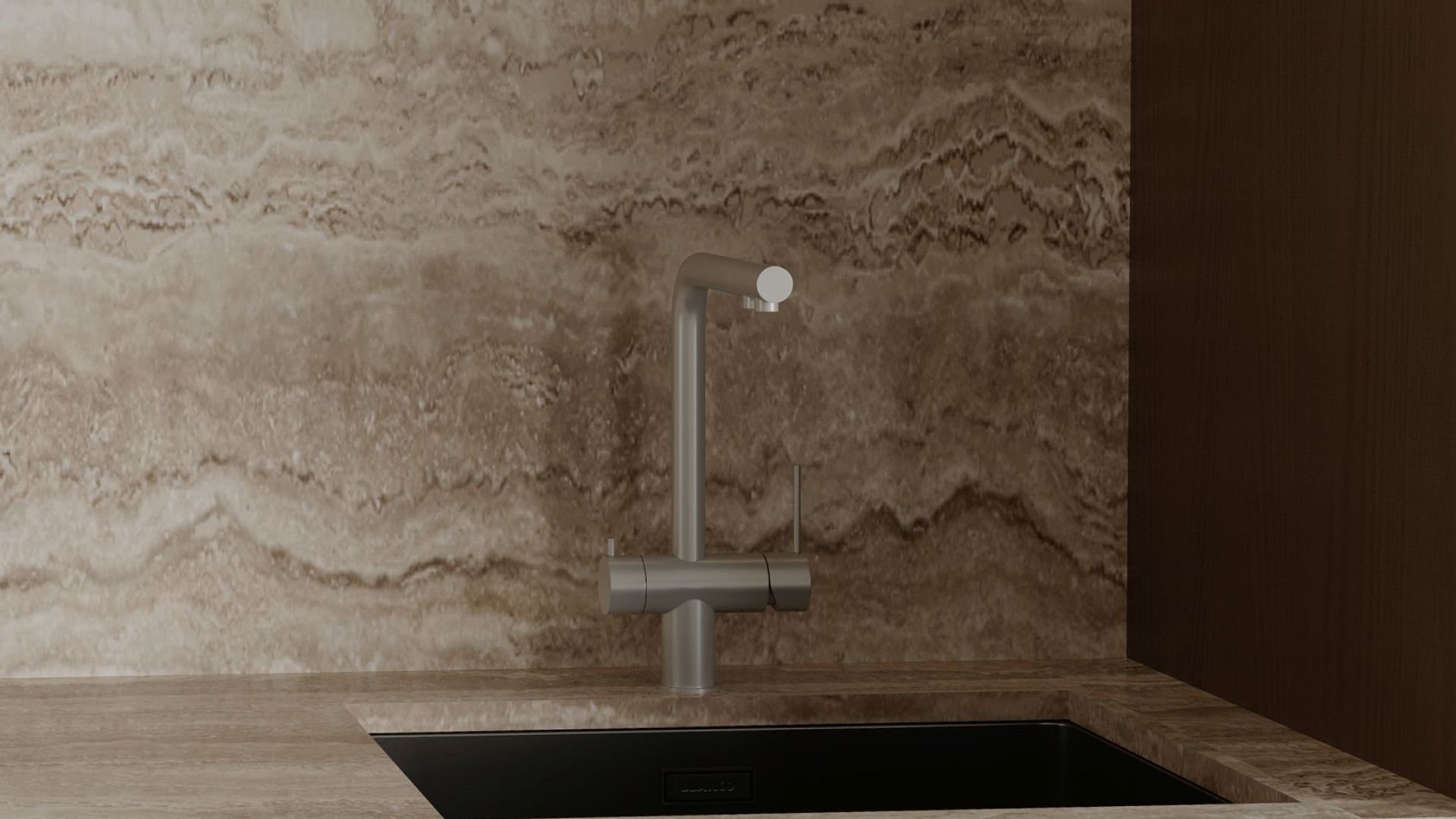 Digestor podskrinkový Marino Black Gesture Control - Čierna - Vizualizácia 5